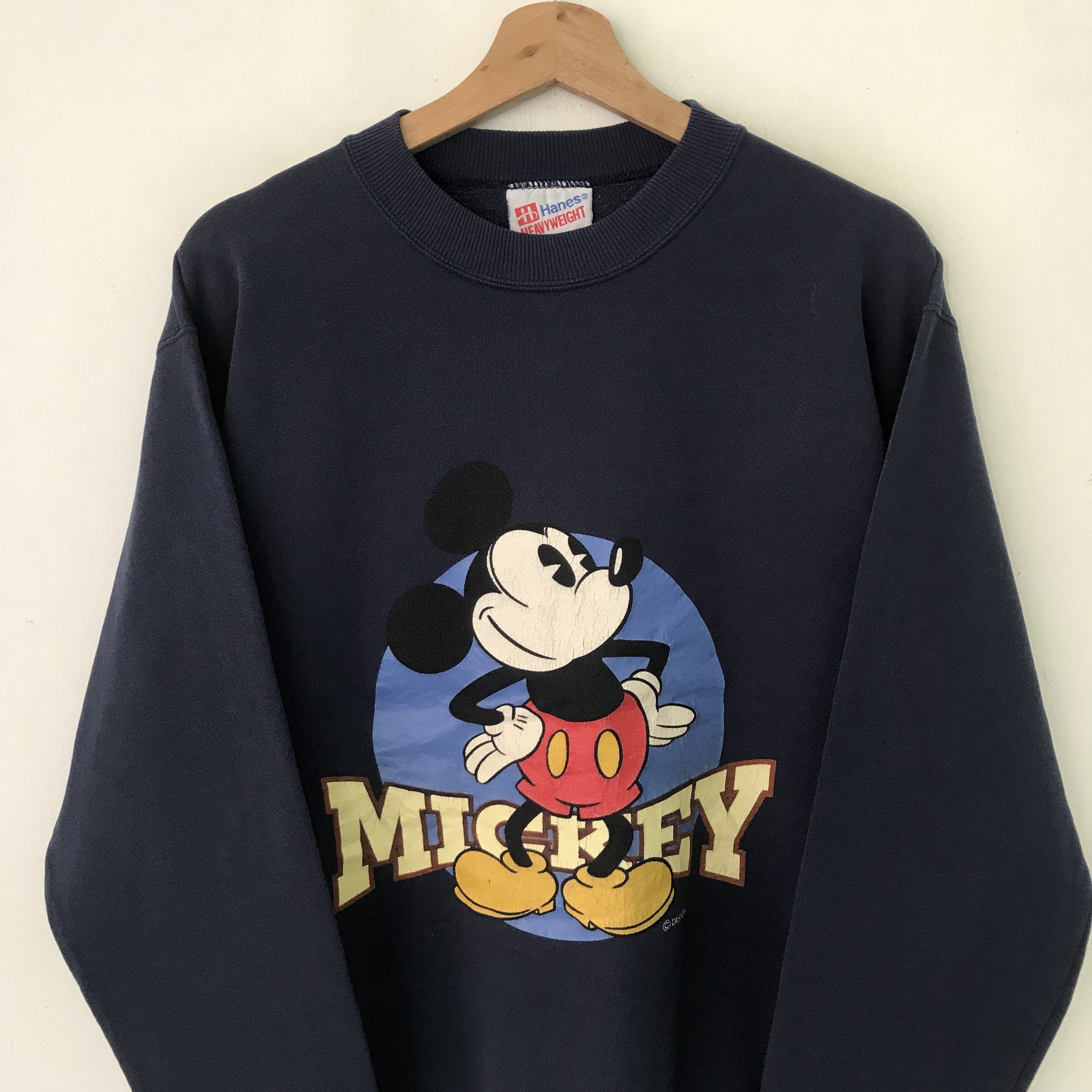 Mickey Mouse Vintage 90's Mickey Mouse Blue Sweatshirt - 327 Size US S / EU 44-46 / 1 - 5 Thumbnail