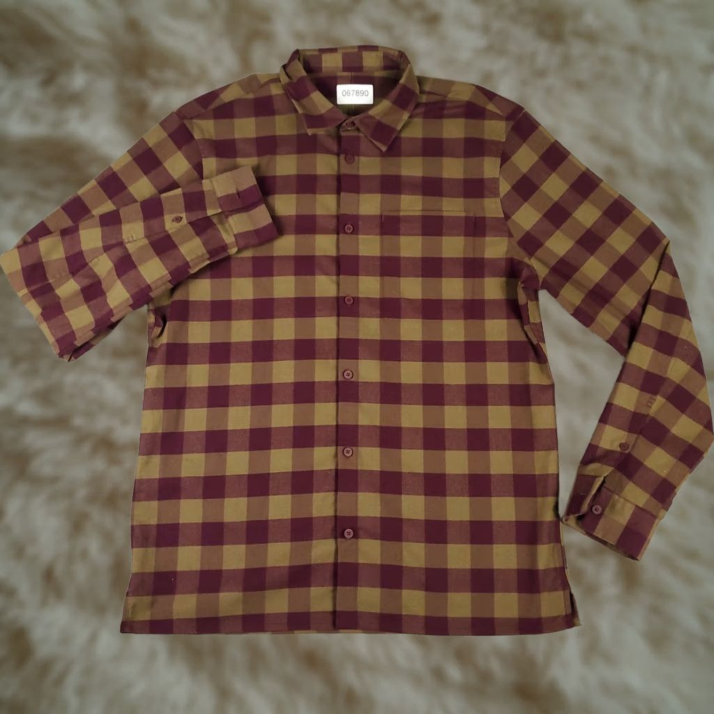 Lululemon Lululemon Shirt Mens Large Brown Burgundy Check Flannel Button Up Long Sleeve Size US L / EU 52-54 / 3 - 1 Thumbnail