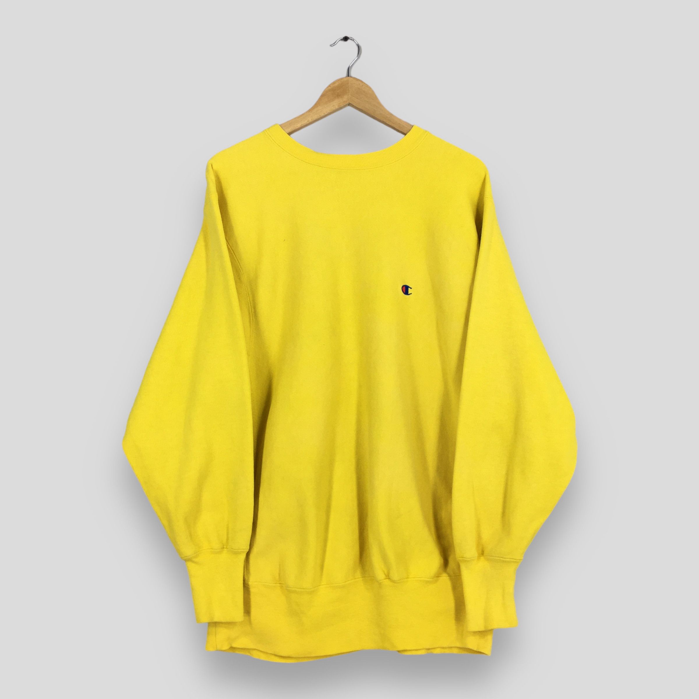 image of Champion Reverse Weave Yellow Sweatshirt Xl, Men's