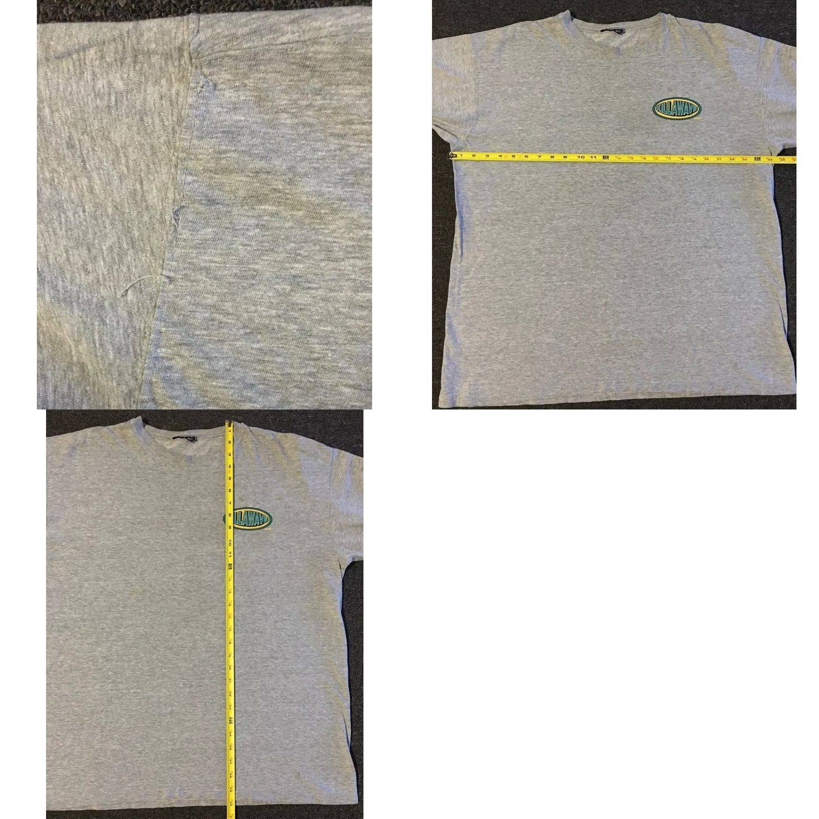 Quiksilver VINTAGE Quiksilver Killawave Faded Distress Shirt 2XL Gray Beach Surf Grunge Y2K Gotcha USA 80s 90s Mens T-Shirt Size US XXL / EU 58 / 5 - 10 Thumbnail