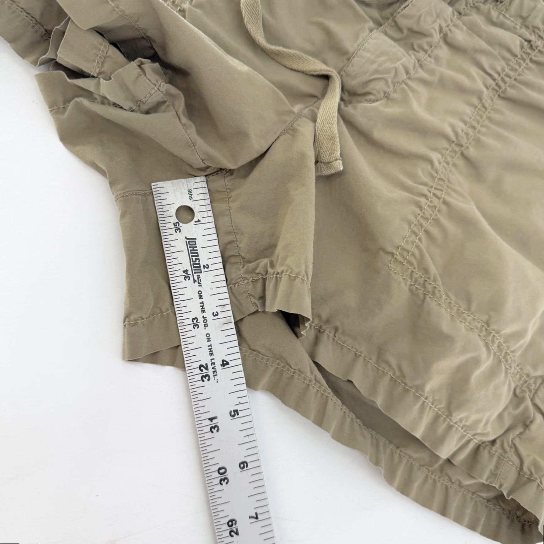 Lou & Grey Lou & Grey Womens Lightweight 100% Cotton Khaki Drawstring Elastic Waist Sz M Shorts Size ONE SIZE - 8 Thumbnail