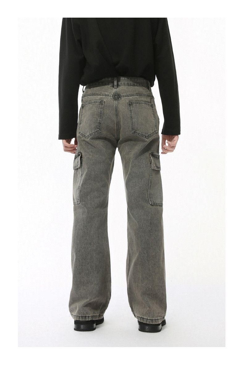 Japanese Brand × Jean American retro grey multi-pocket washed cargo jeans Size US 32 / EU 48 - 5 Thumbnail