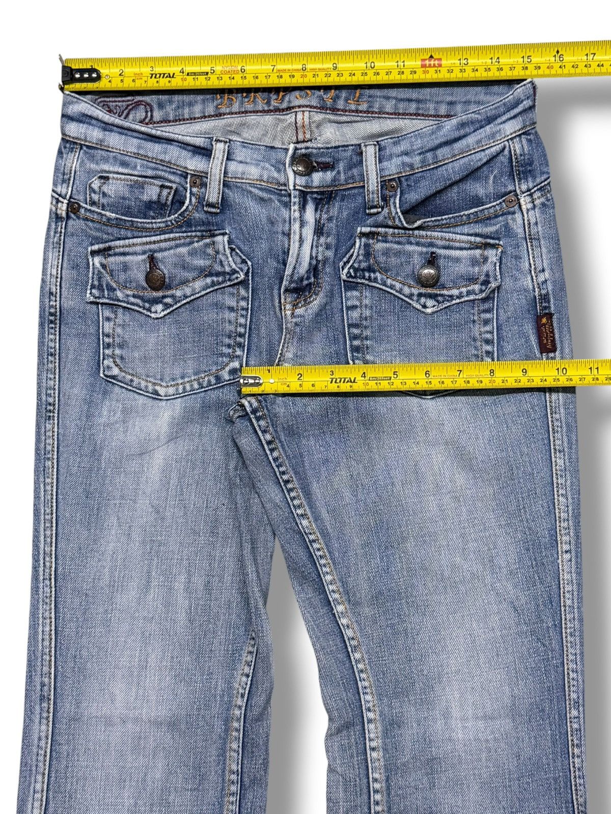 Japanese Brand Vintage Brappers Japan Denim Jeans | Y2K Bootcut Flare | W30 Size 30" / US 8 / IT 44 - 15 Thumbnail