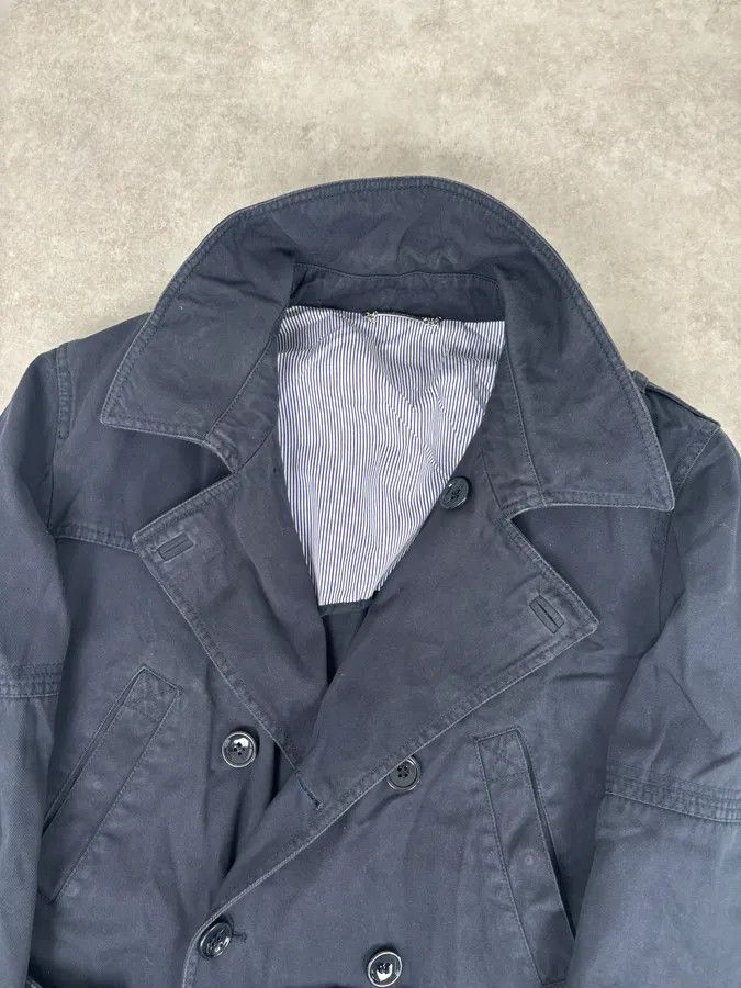Dolce & Gabbana 2000s Dolce & Gabbana Navy Double-Breasted Cargo Trench Jacket Size US L / EU 52-54 / 3 - 13 Thumbnail