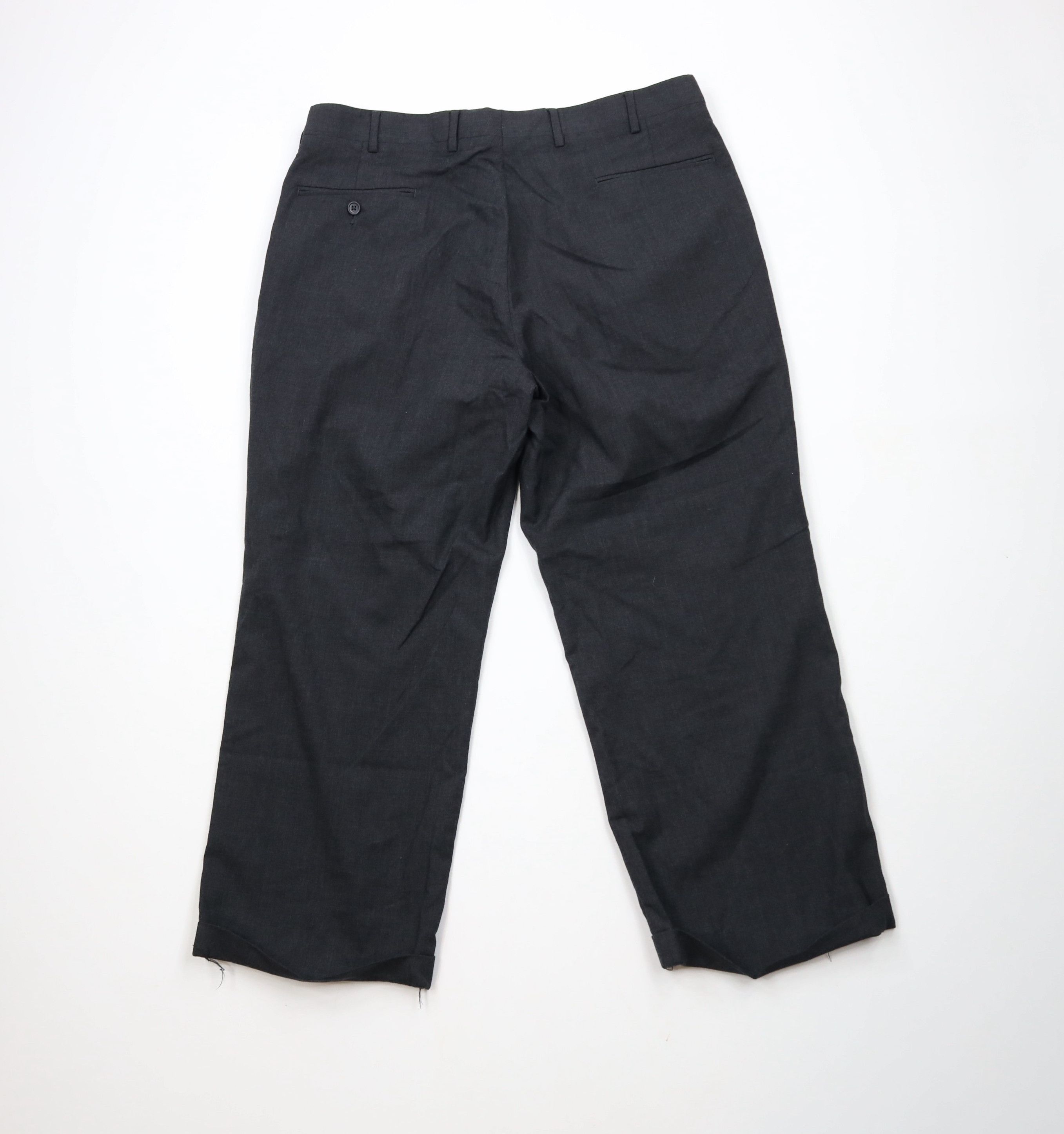 Vintage Vintage 90s Streetwear Wide Leg Wool Chino Pants Gray Size US 36 / EU 52 - 9 Thumbnail