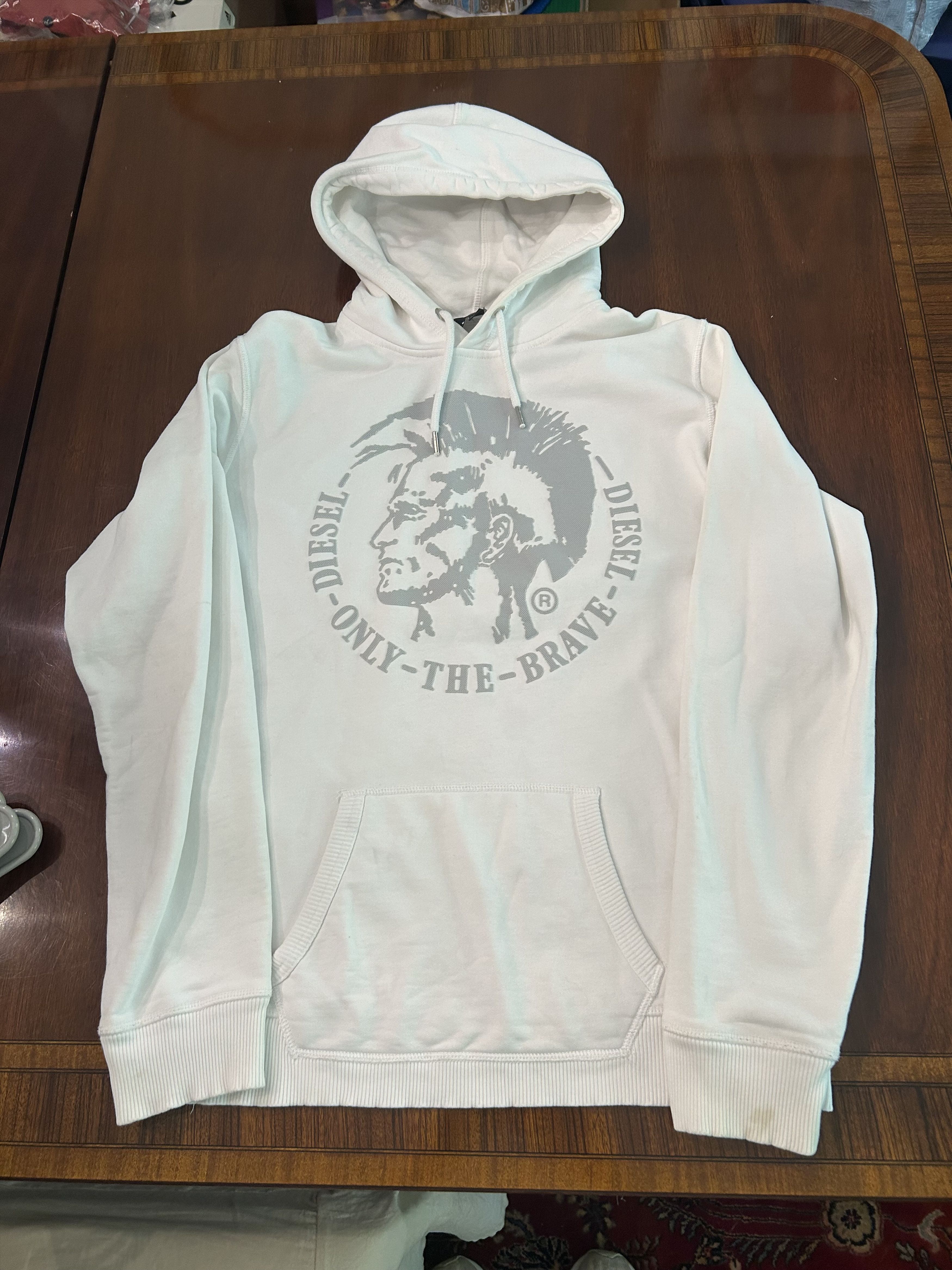 Diesel Diesel Only the Brave White Hoodie Size US XL / EU 56 / 4 - 1 Thumbnail