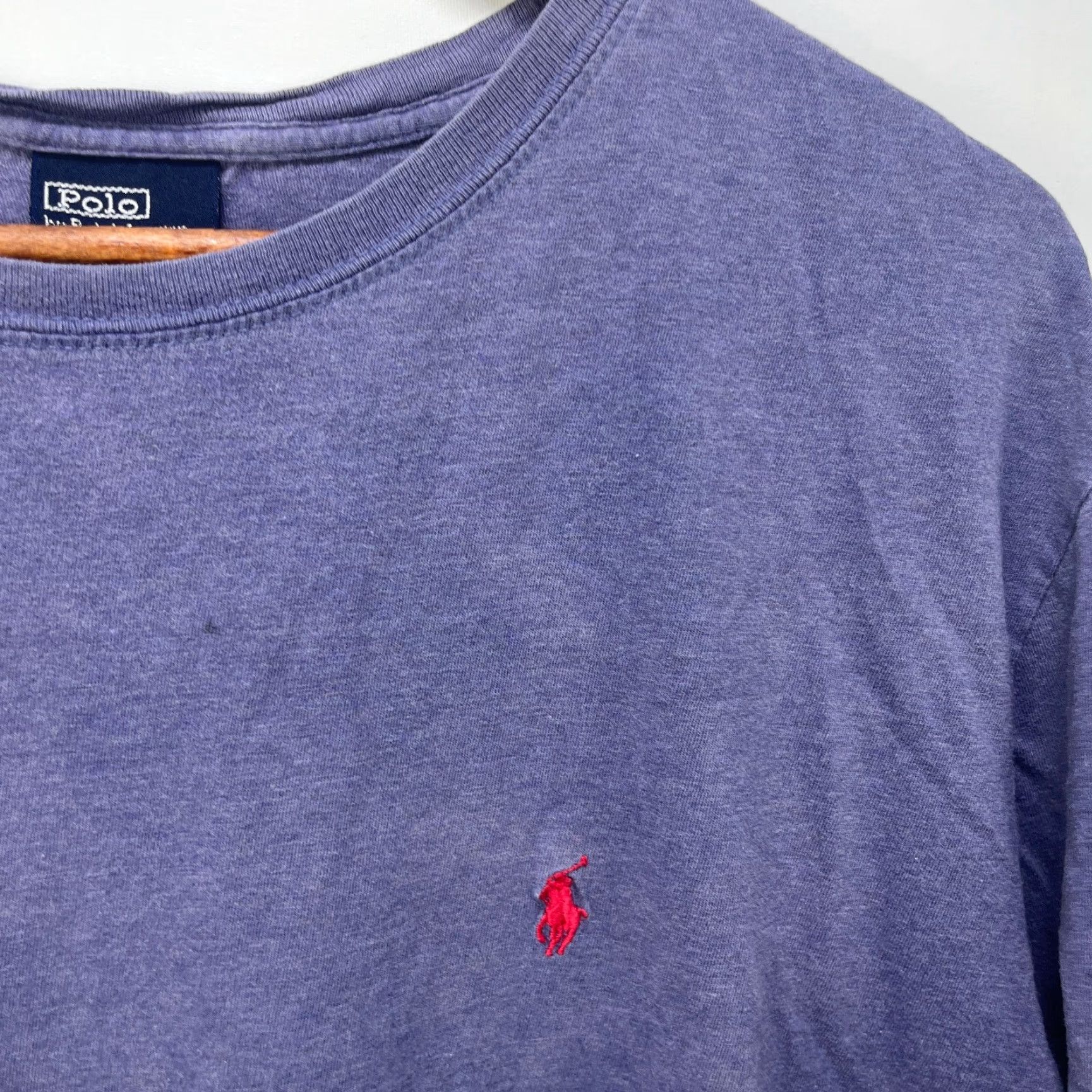 Polo Ralph Lauren VINTAGE Polo Ralph Lauren Sun Faded Pony T Shirt XL Polo Ralph Lauren Shirt Mens XL Purple Cotton Short Sleeve Crew Neck Vintage 90s (if applicable) Size US XL / EU 56 / 4 - 3 Thumbnail