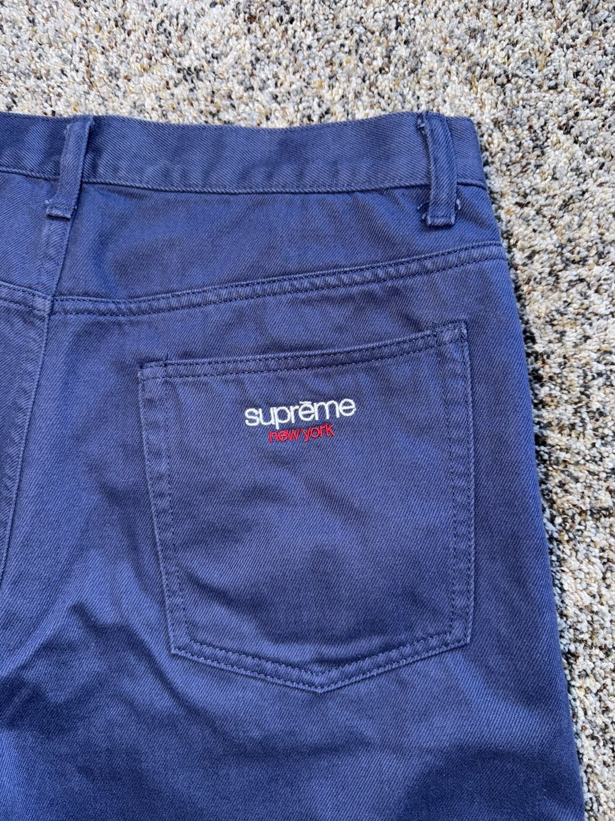 Supreme Supreme Baggy Jean Shorts Navy Blue SS24 Size US 32 / EU 48 - 11 Thumbnail