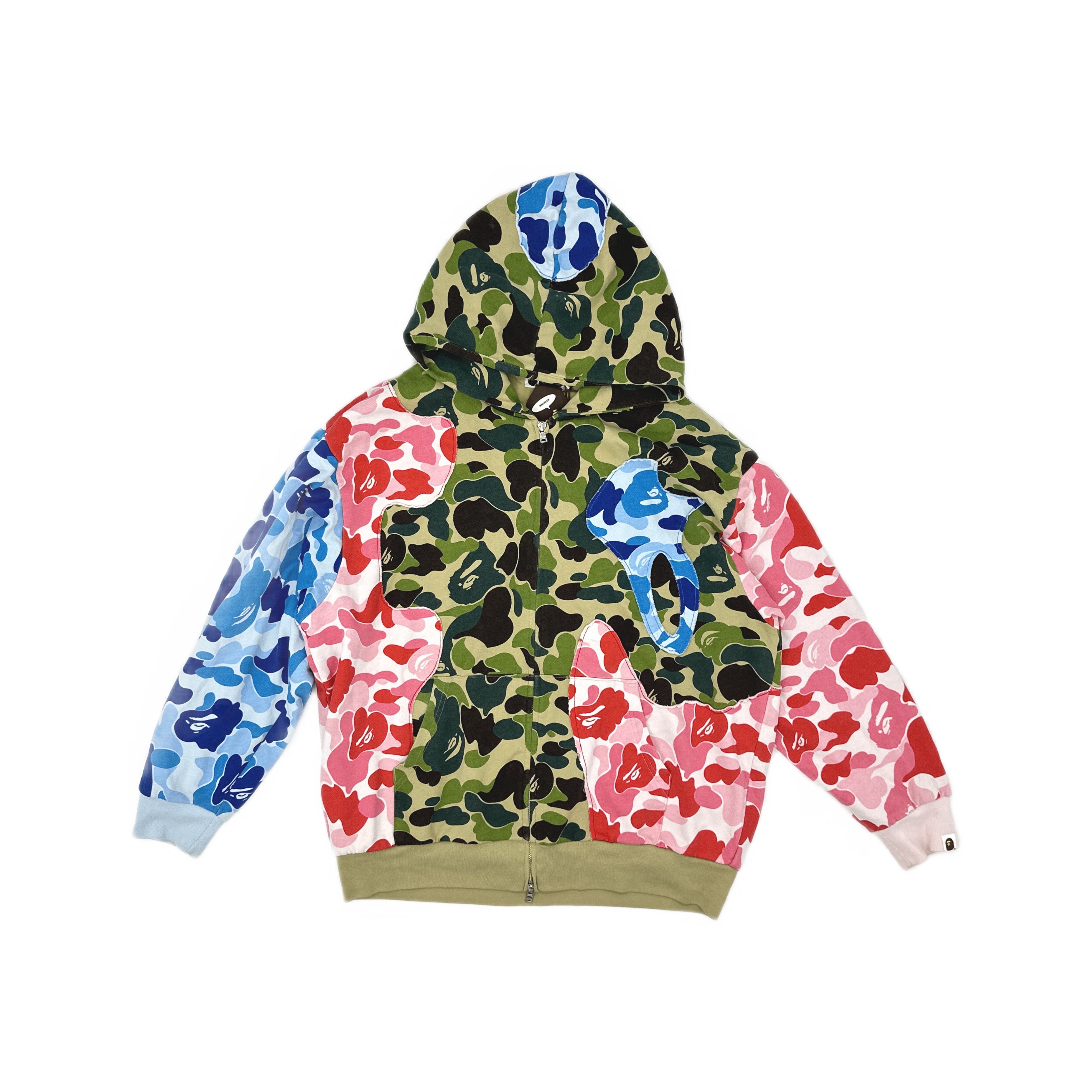 Bape A BATHING APE Patchwork Camo Hoodie Size XL Size US XL / EU 56 / 4 - 1 Thumbnail
