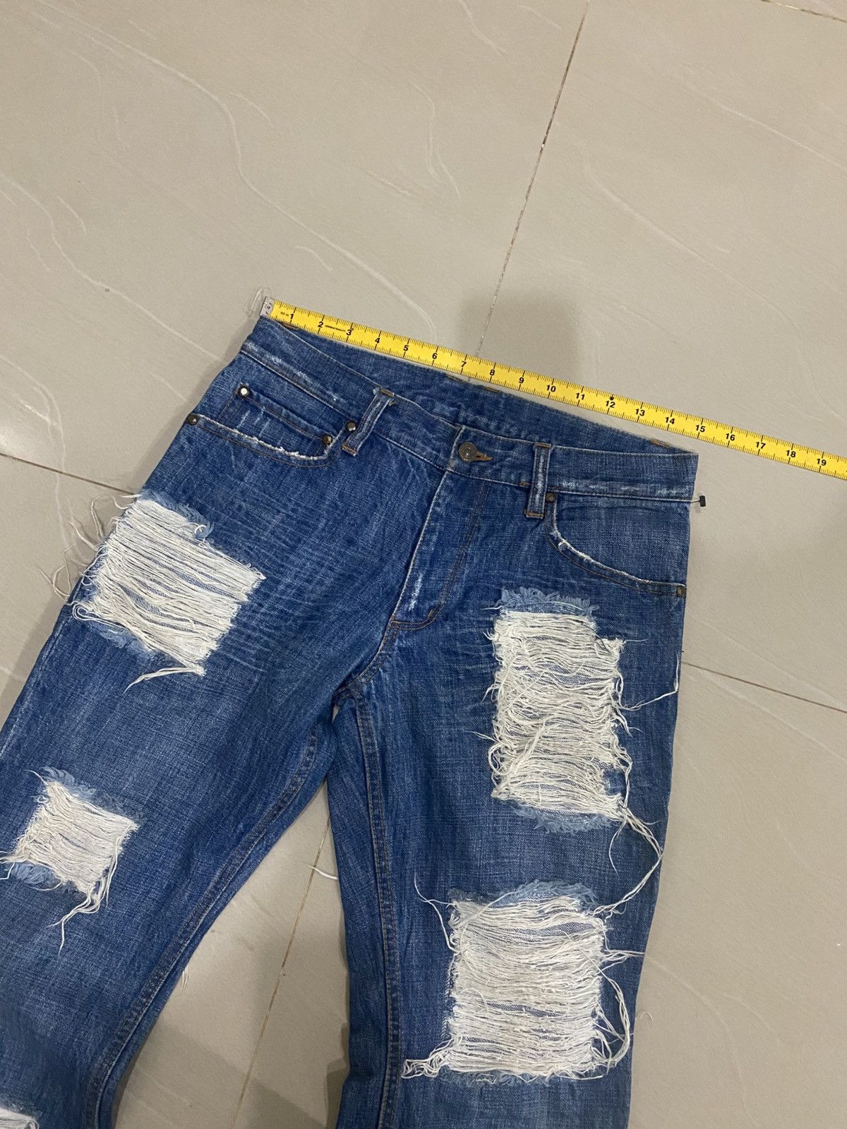 Japanese Brand Vintage Whole9 Distressed Jens Size US 30 / EU 46 - 4 Thumbnail