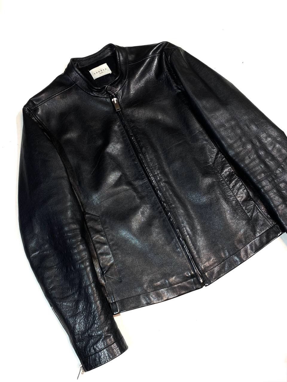 Sandro Sandro Paris Men Leather Jacket Black Biker Motorcycle Size US L / EU 52-54 / 3 - 4 Thumbnail