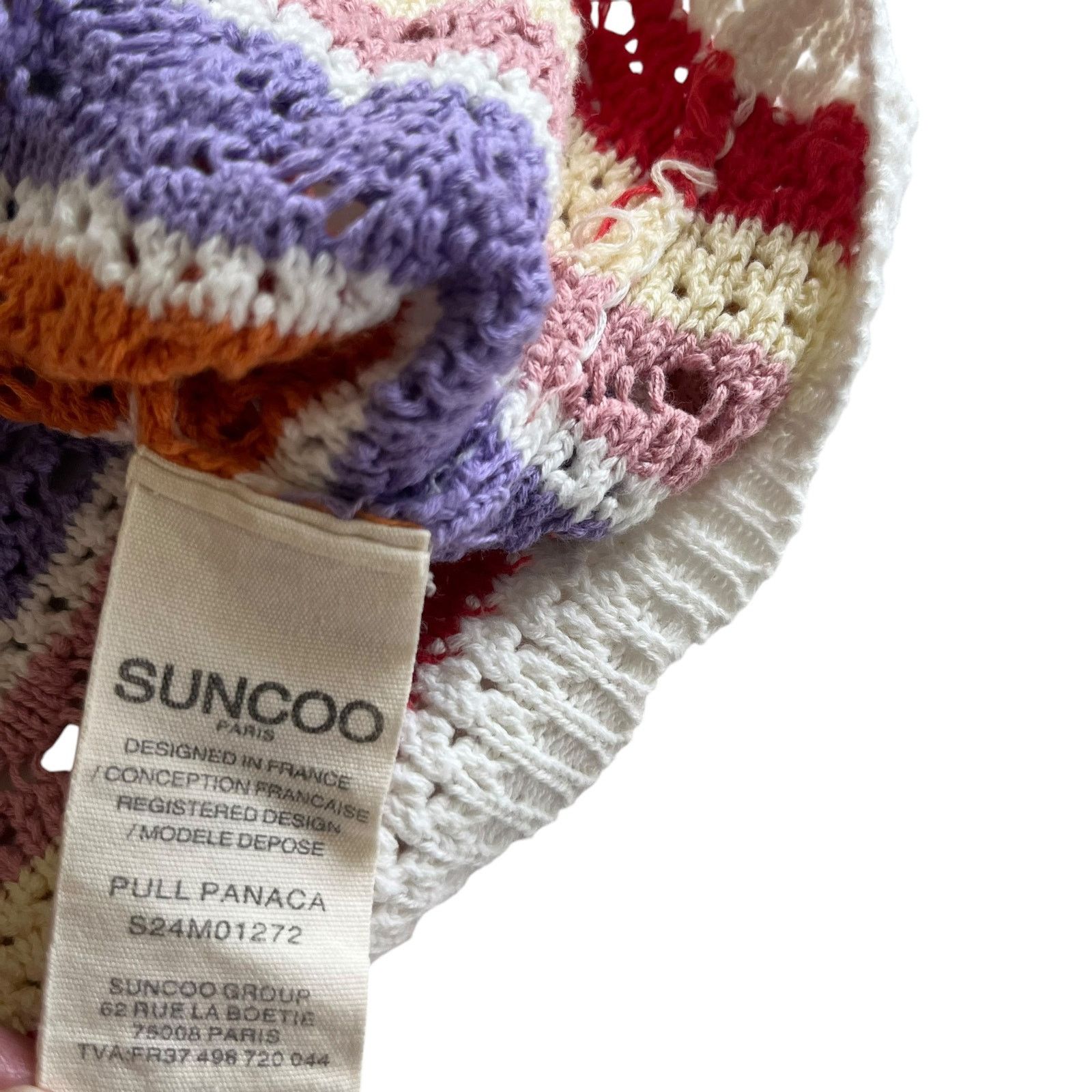 Other Suncoo Panaca Multicolor Striped Knit Puff Sleeve Sweater Size S / US 4 / IT 40 - 9 Thumbnail