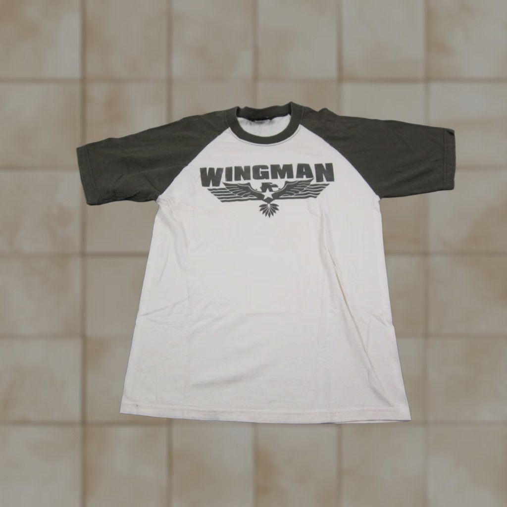 Vintage VINTAGE Wingman Shirt Mens Medium Ivory Cream Topgun Short Sleeve Crewneck 90s Nike Shirt Size US M / EU 48-50 / 2 - 1 Thumbnail