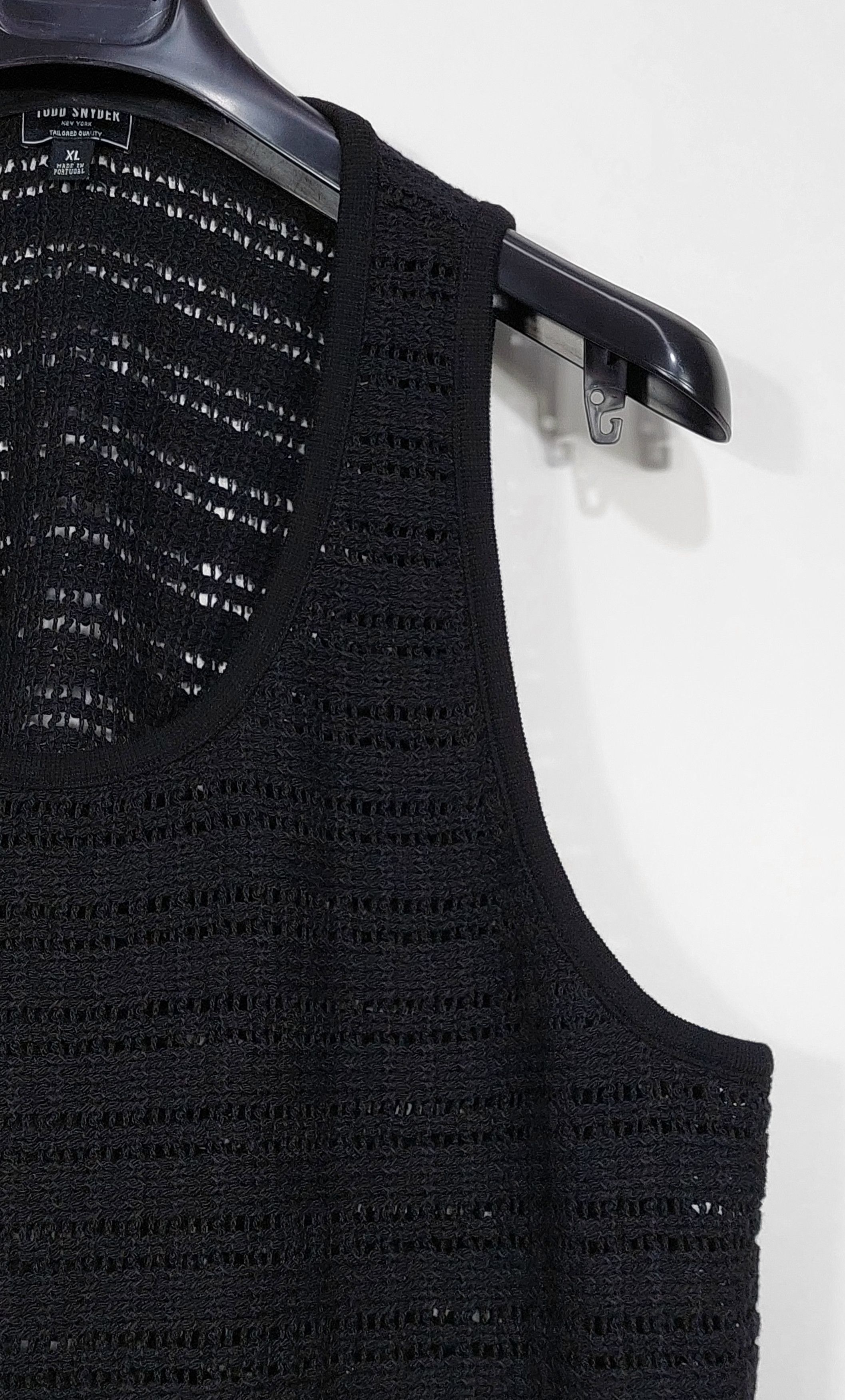 Todd Snyder open stitch sleeveless sweat vest - black XL Size US XL / EU 56 / 4 - 5 Thumbnail