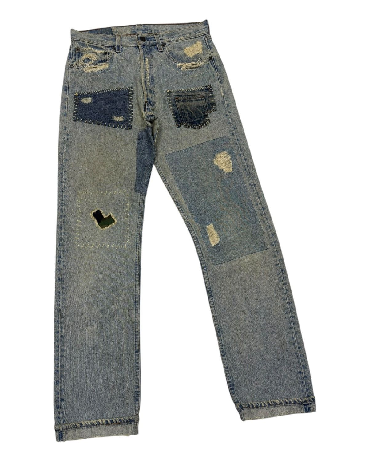 If Six Was Nine × Kapital × Levi's 🔥VINTAGE LEVIS 501 RECONSTRUCTED PATCHWORK DENIM JEANS Size US 30 / EU 46 - 8 Thumbnail