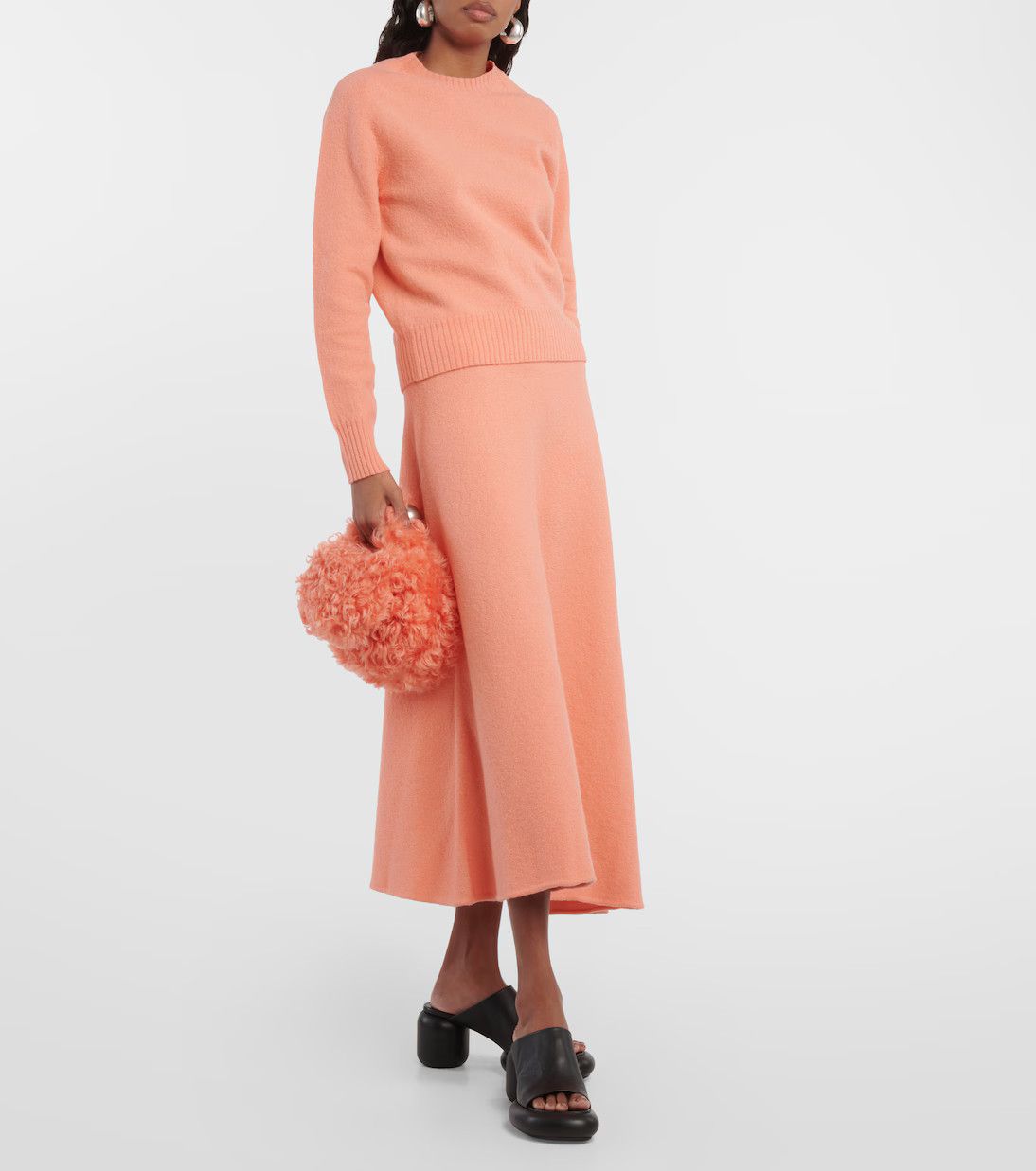 Jil Sander o1w1db10825 Midi Skirt in Pink Size 25" / US 0 / IT 36 - 5 Thumbnail