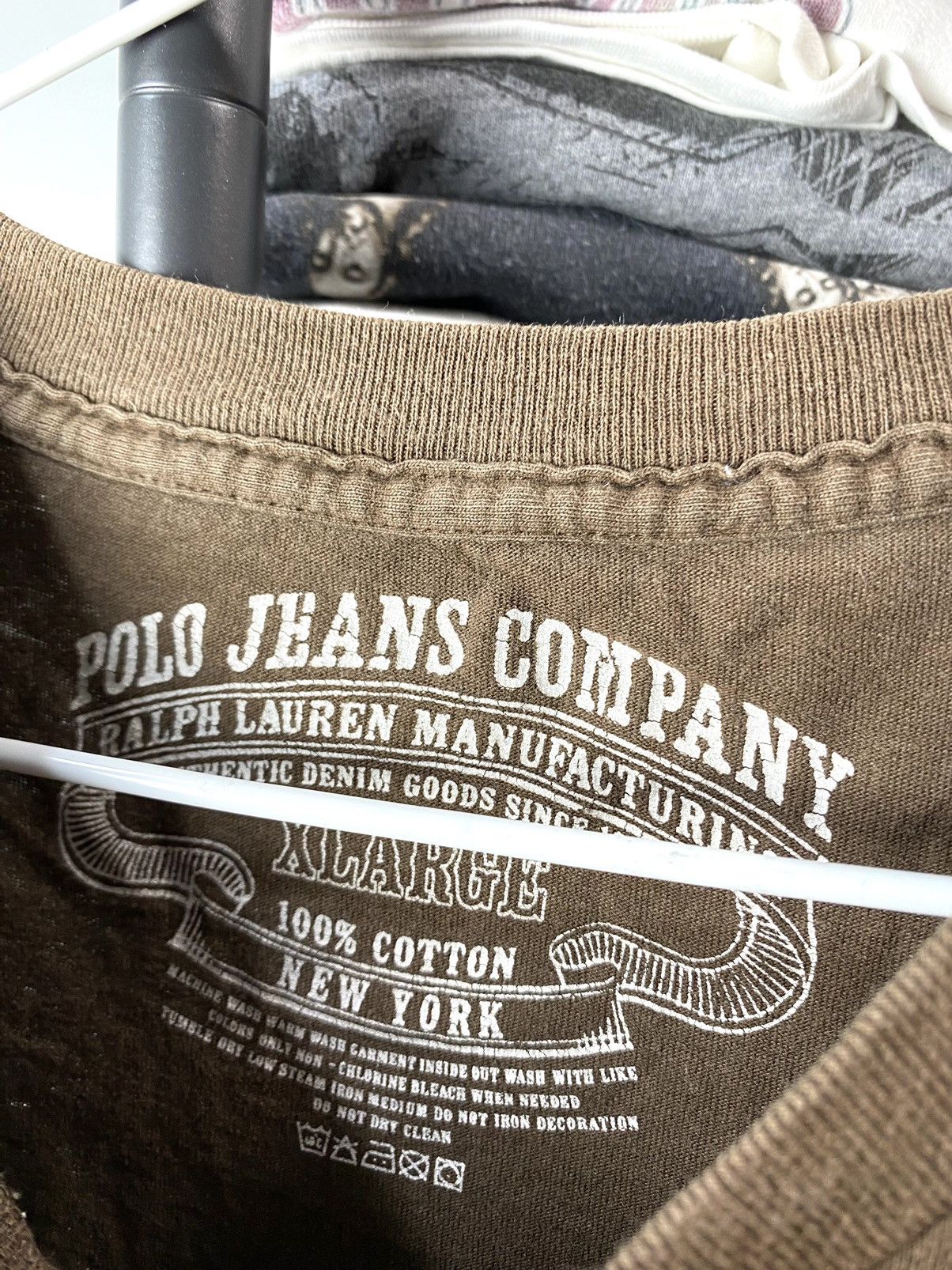Polo Ralph Lauren 2000’s Vintage Brown Polo Ralph Lauren T Shirt Size US XL / EU 56 / 4 - 5 Thumbnail