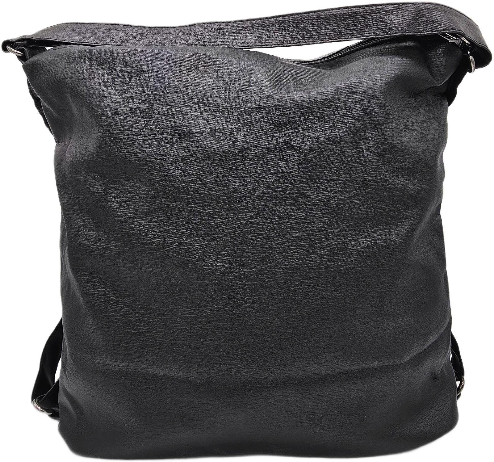 Genetic Manipulation Shinichiro Kuriya Black Faux Leather Shoulder Bag with Front Zipper Pockets Size ONE SIZE - 3 Thumbnail