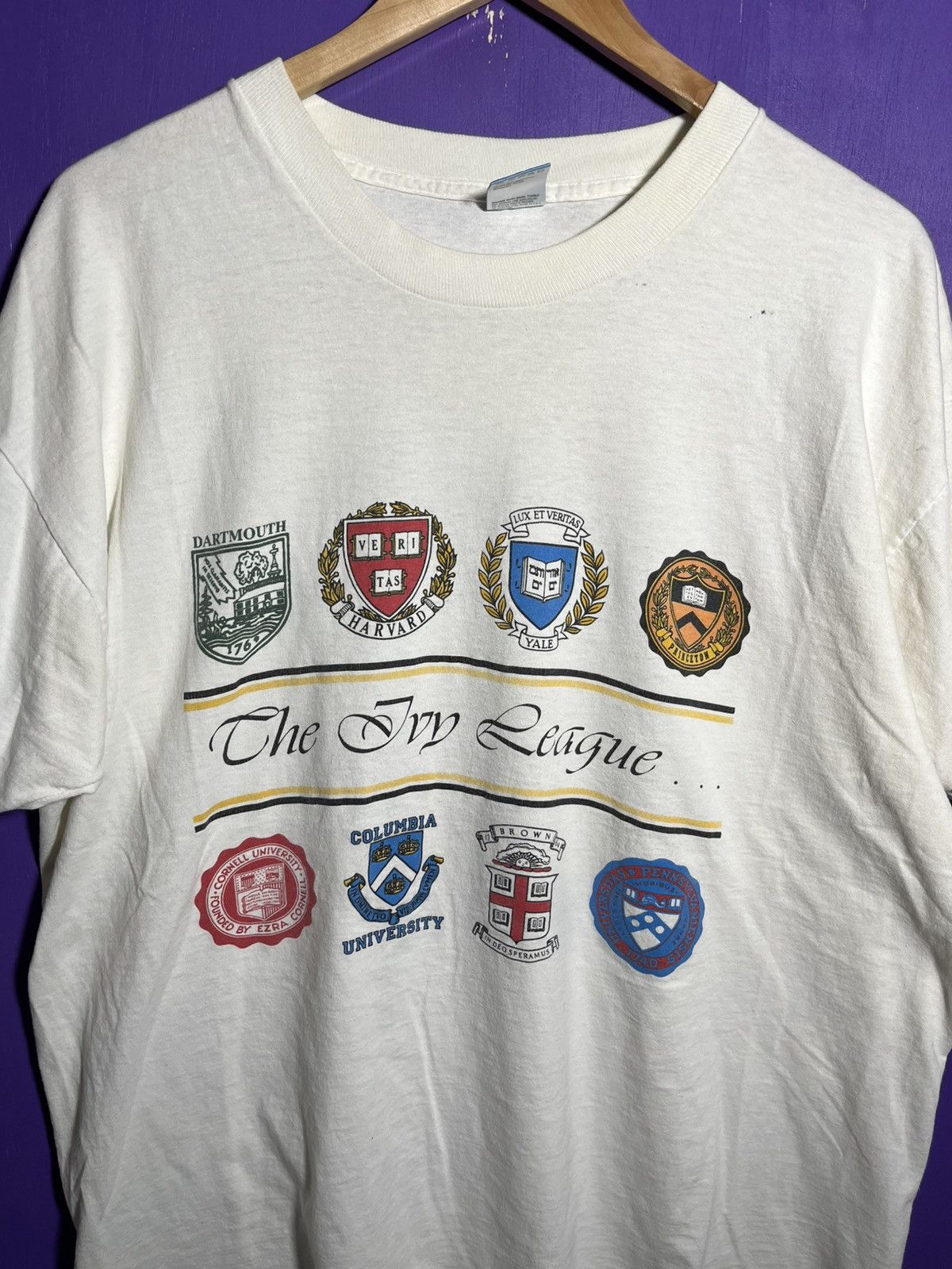 Vintage Vintage 1989 Georgetown ivy leagues beef t-shirt Size US XL / EU 56 / 4 - 3 Thumbnail
