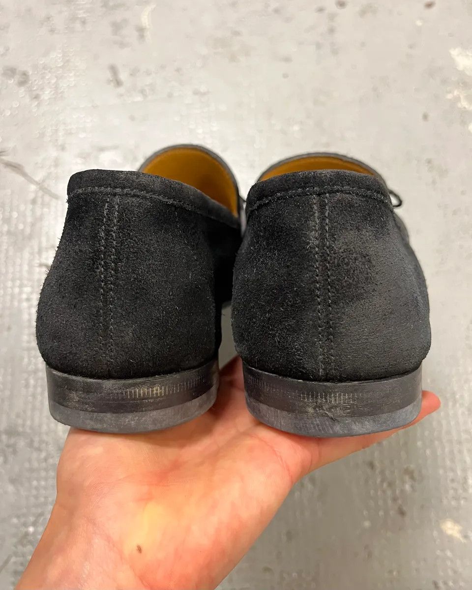 Gucci Gucci Black Suede Bow Detail Loafer Shoes Size US 8 / EU 41 - 8 Thumbnail