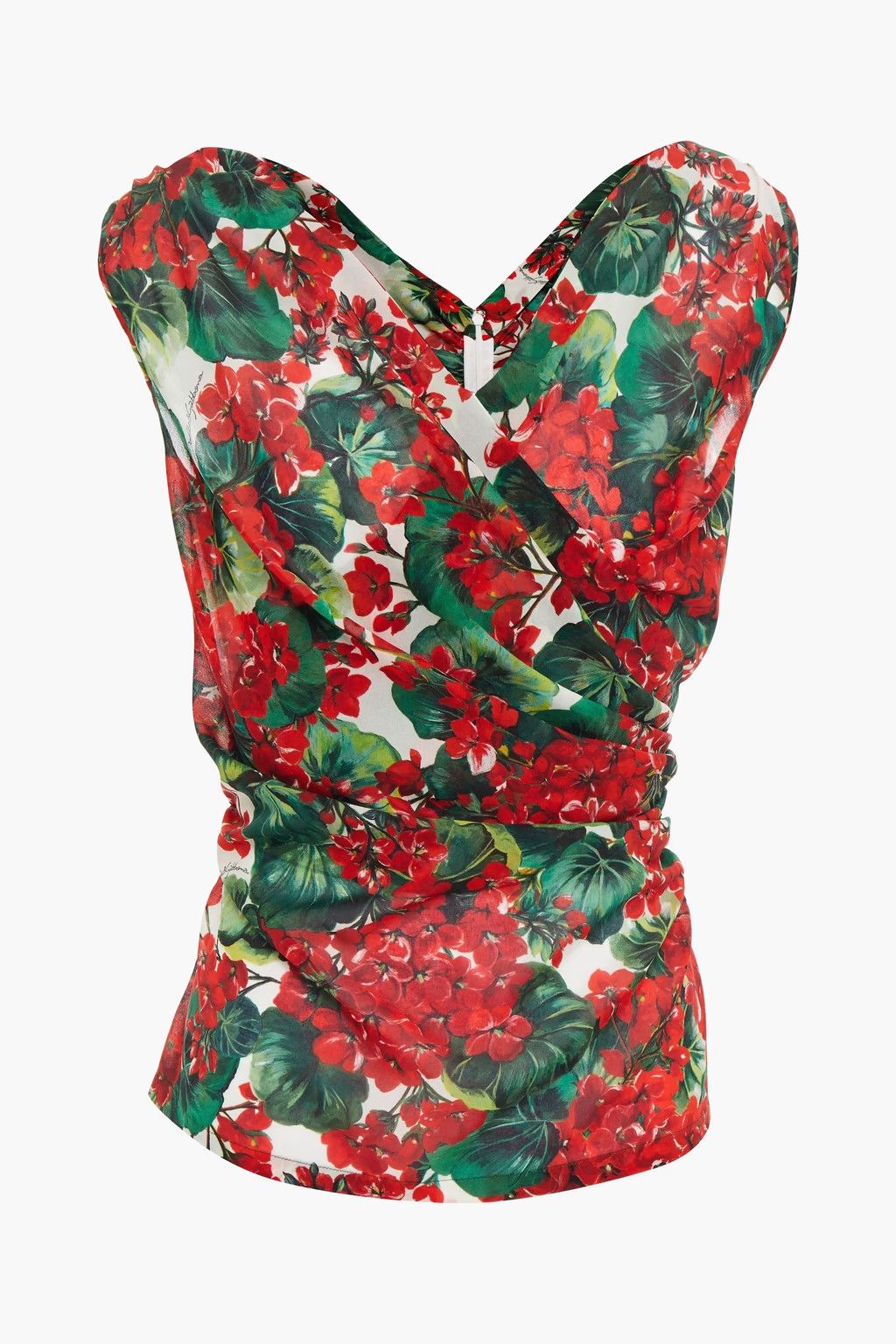 Dolce & Gabbana o1y0925 Floral-Print Crop Top in Multicolor Size XS / US 0-2 / IT 36-38 - 1 Thumbnail