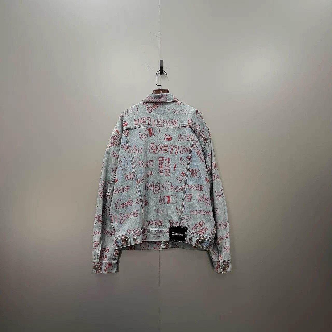 WE11DONE WE11DONE Graffiti Letter Logo Denim Jacket K28 Size US S / EU 44-46 / 1 - 2 Thumbnail
