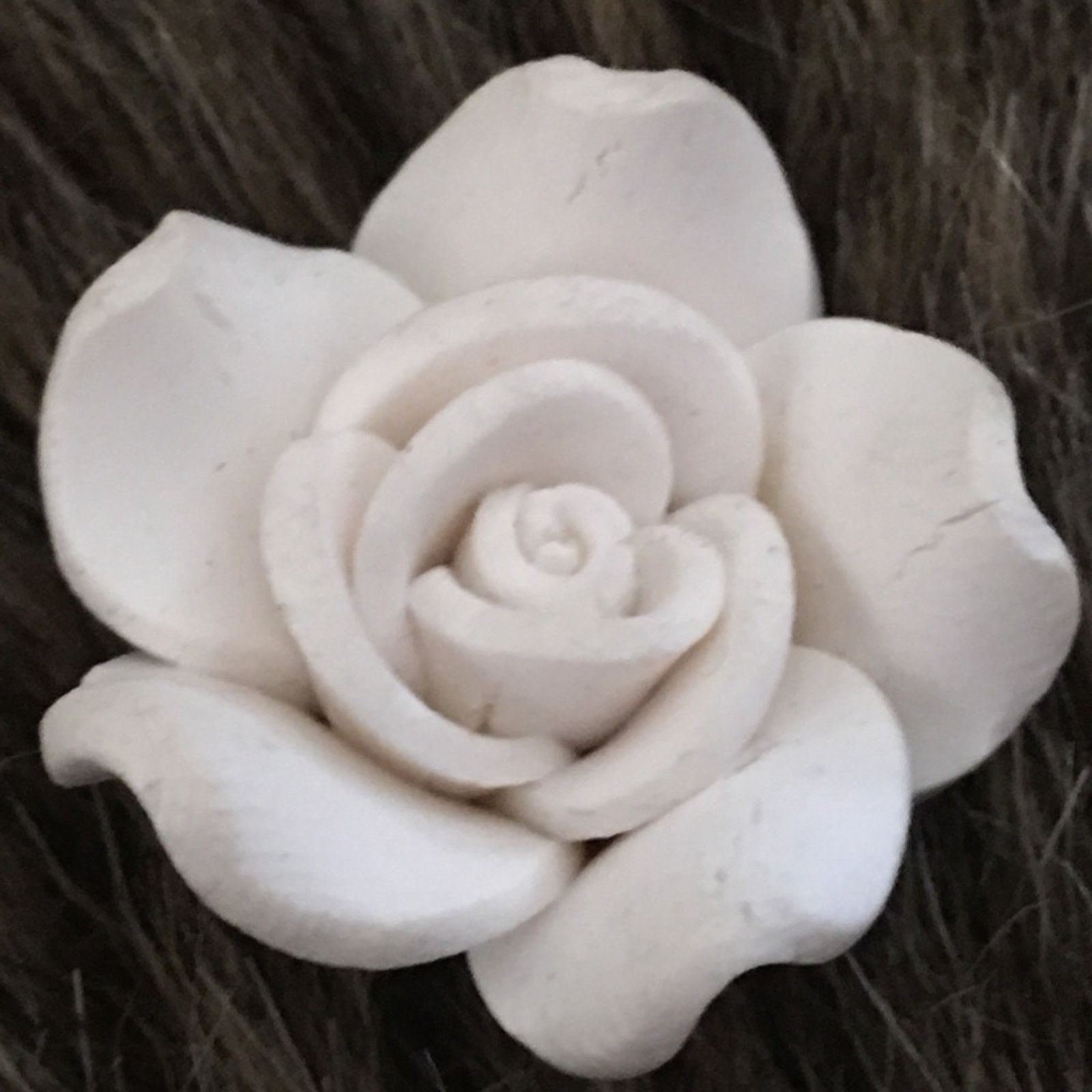 Vintage Vintage rubber white rose pierced earrings Size ONE SIZE - 5 Thumbnail
