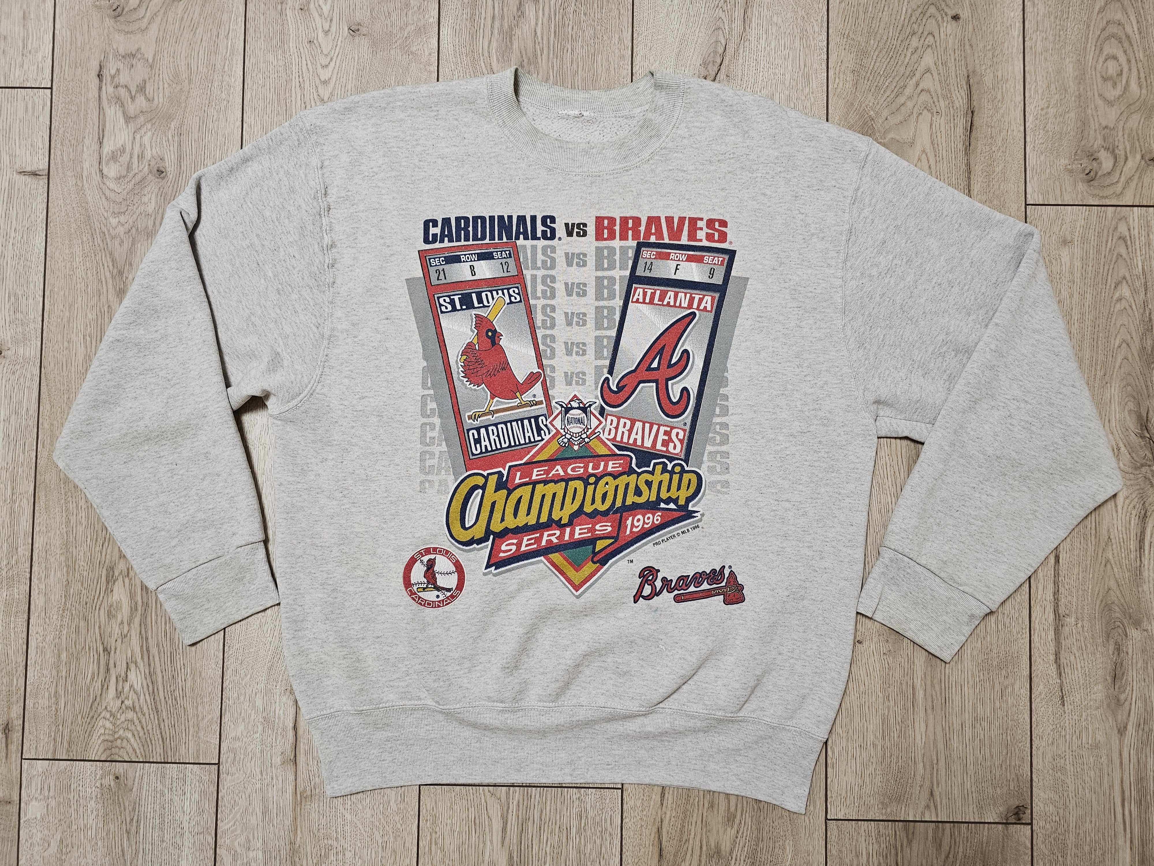 All Sport × Vintage ST.LOUIS CARDINALS 1996 ATLANTA BRAVES BASEBALL SWEATSHIRT Size US M / EU 48-50 / 2 - 1 Thumbnail