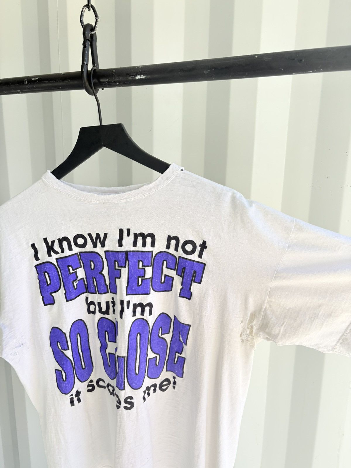 Vintage Vintage Im Perfect Shirt Faded Distressed Grunge Funny Size US XL / EU 56 / 4 - 3 Thumbnail
