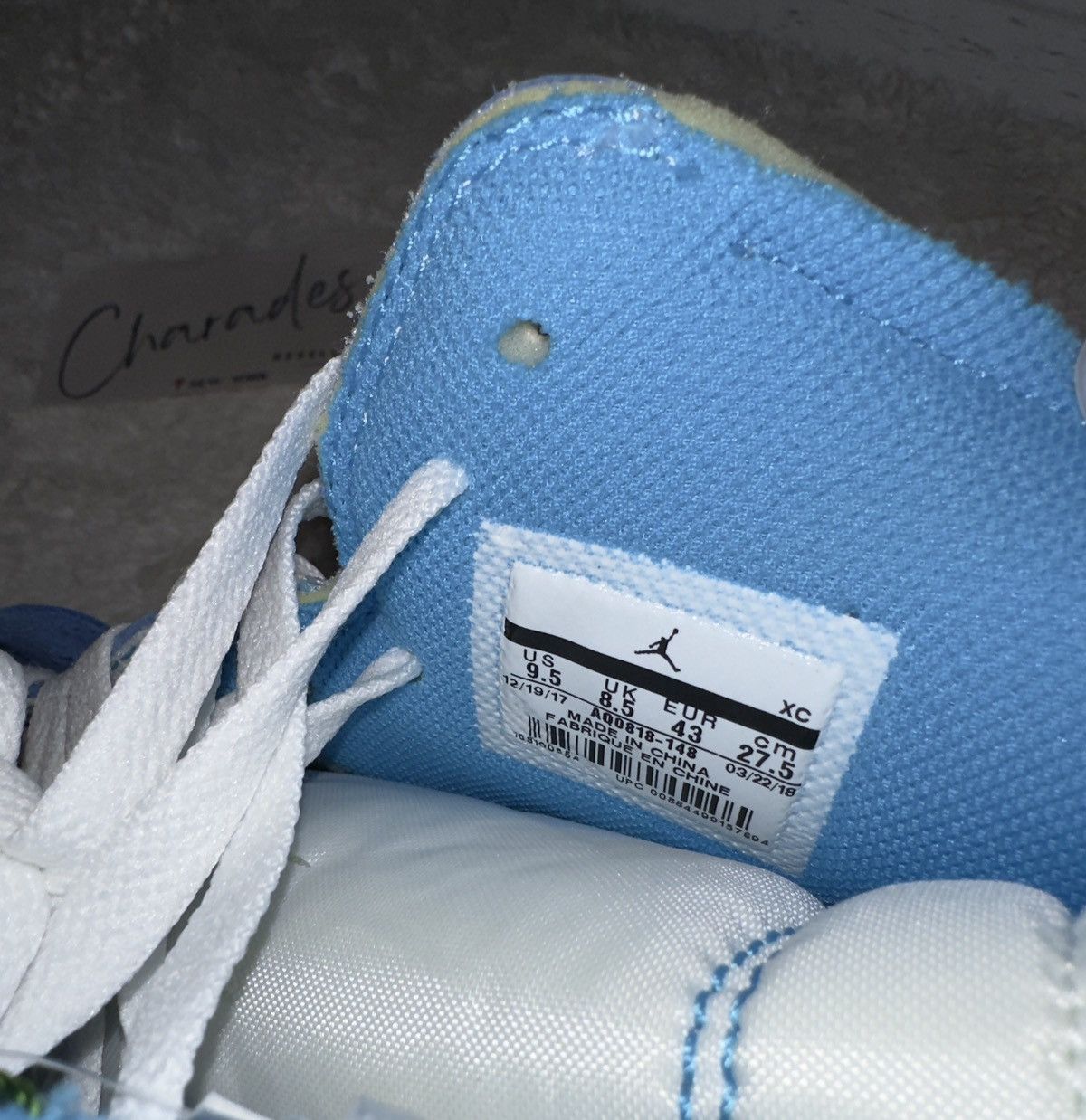 Jordan Brand × Nike × Off-White Jordan 1 Retro High Off-White University Blue Size US 9.5 / EU 42-43 - 8 Thumbnail