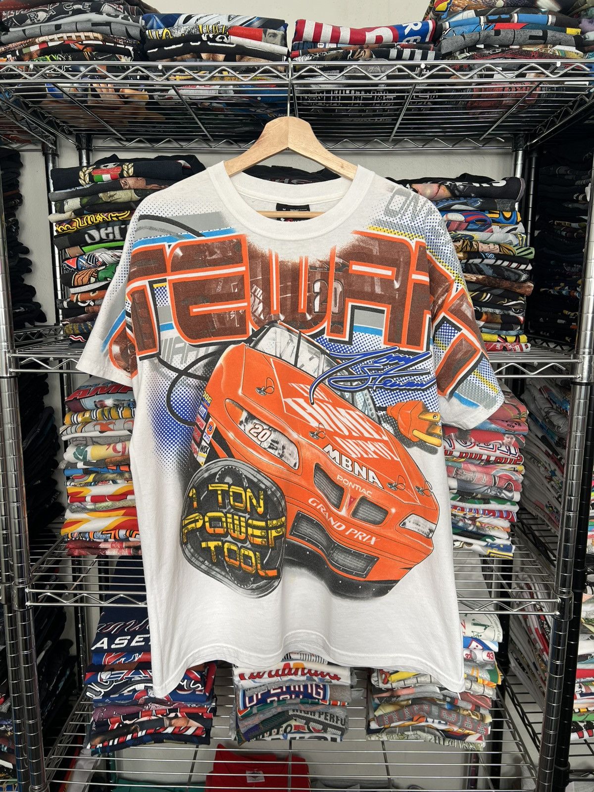 Chase Authentics 2001 NASCAR Tony Stewart AOP Racing Tee Size US L / EU 52-54 / 3 - 2 Thumbnail