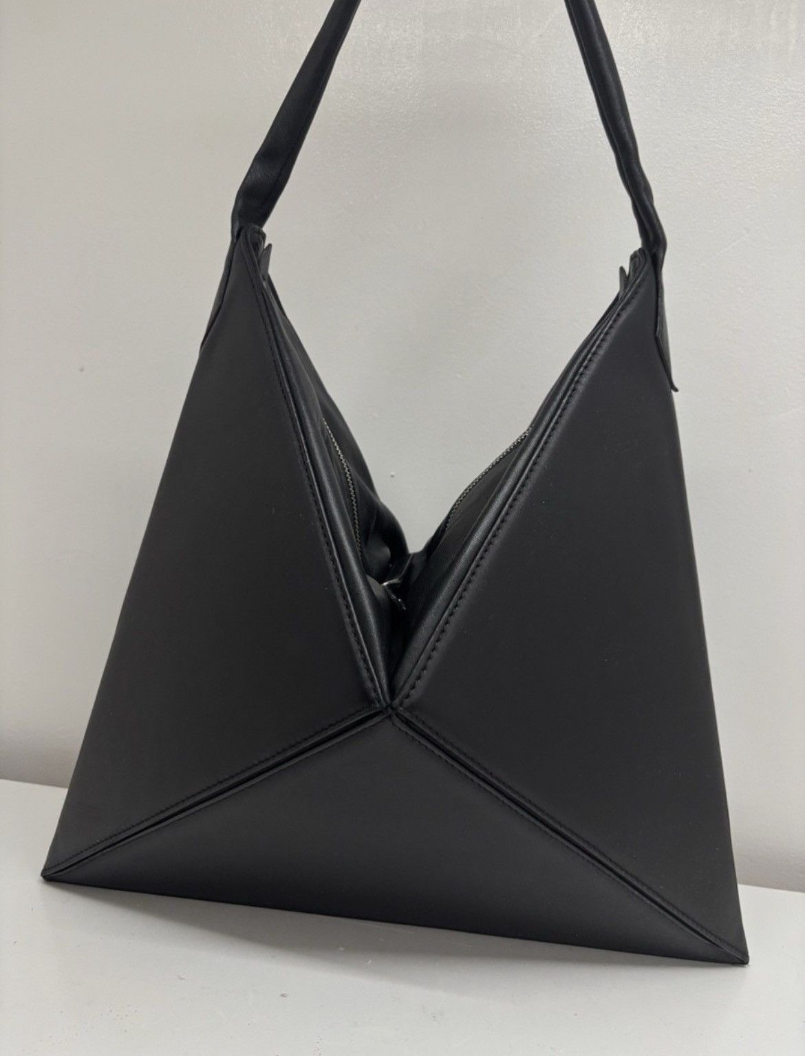 Other Mlouye Black Genuine Leather Hobo Flex Origami Bag Size ONE SIZE - 2 Thumbnail