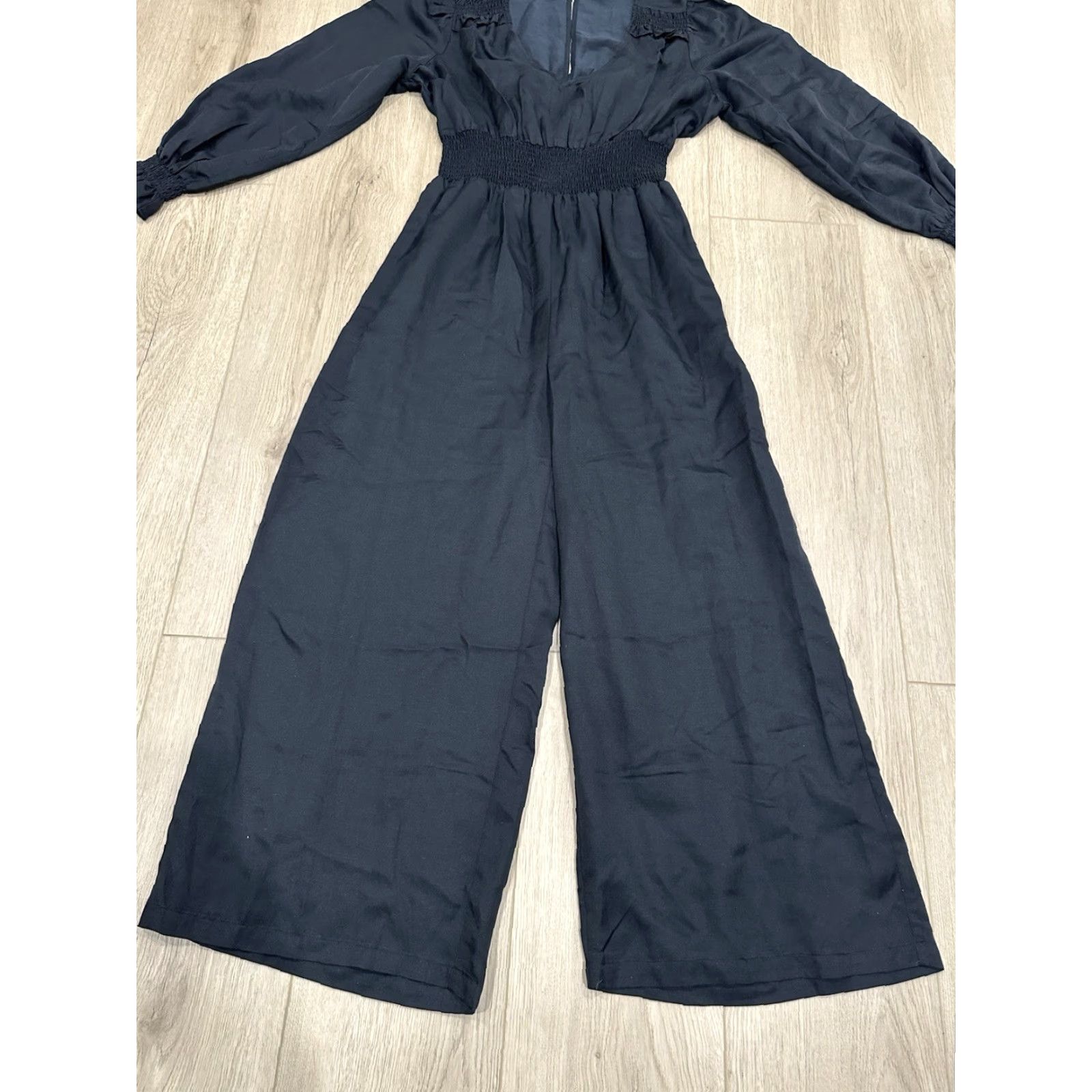 Outerknown NWT Outerknown City Lights Jumpsuit Silk Blend Black size Medium Size 32" / US 10 / IT 46 - 2 Thumbnail