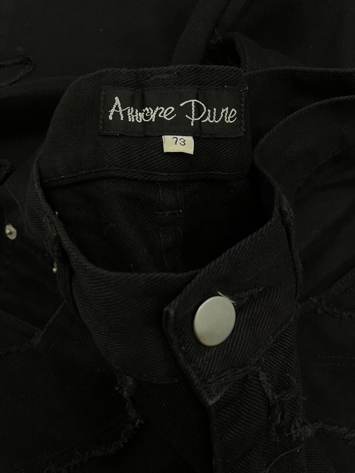 Tornado Mart VINTAGE AMORE PURE JAPAN 1990S RARE ZIGZAG AVANTGARDE DENIM Size US 27 - 12 Thumbnail