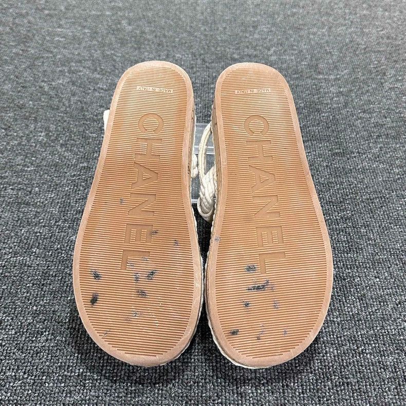 Chanel Chanel Metal Logo Braided Sandals -2505 Size US 6 / IT 36 - 6 Thumbnail
