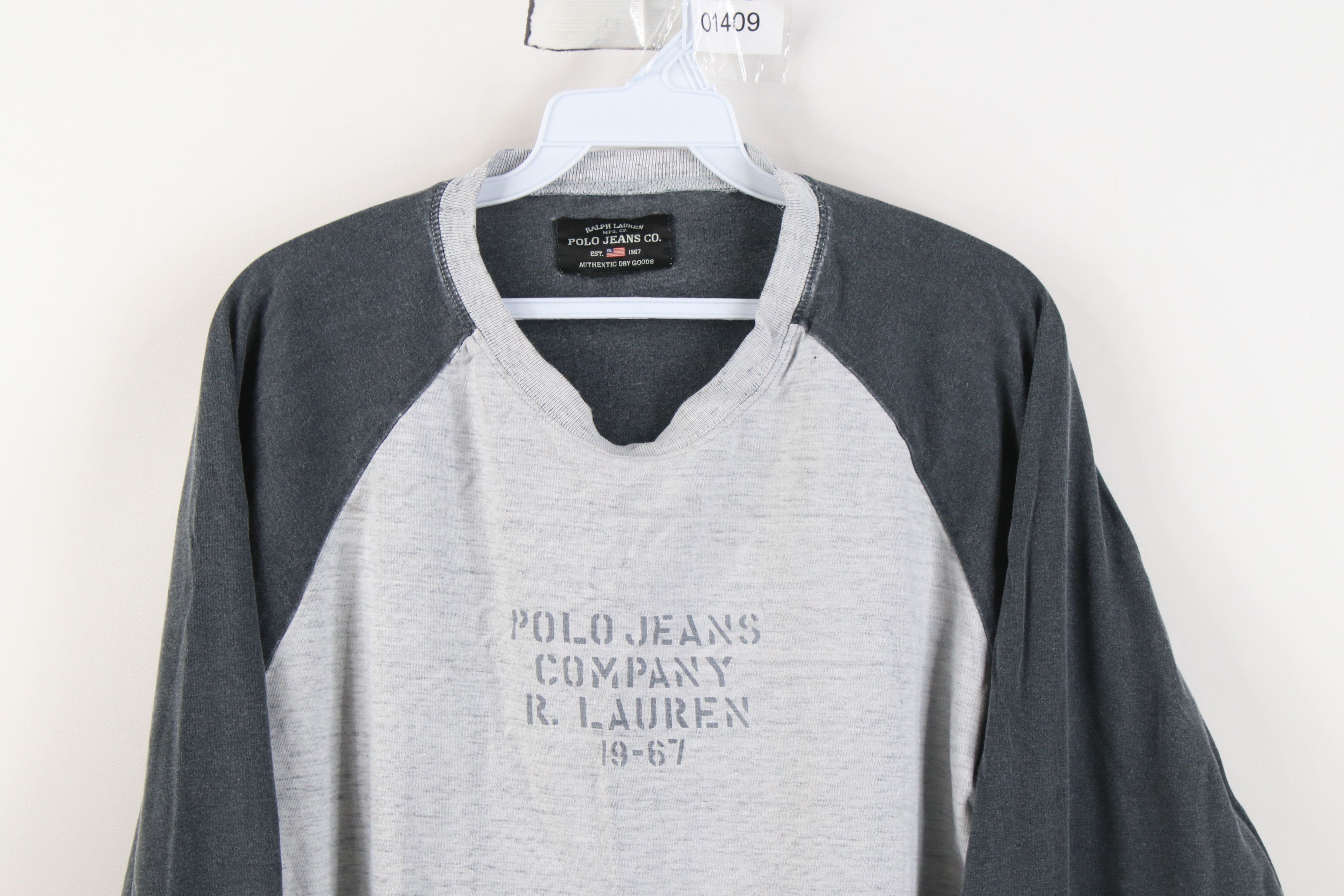 Polo Ralph Lauren Vintage 90s Ralph Lauren Stencil Raglan Long Sleeve T-Shirt Size US L / EU 52-54 / 3 - 2 Thumbnail