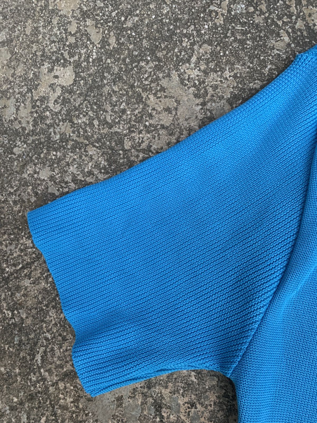 Vintage 1970s Trevira 2000 Polyester Blue Polo Size L / US 10 / IT 46 - 4 Thumbnail