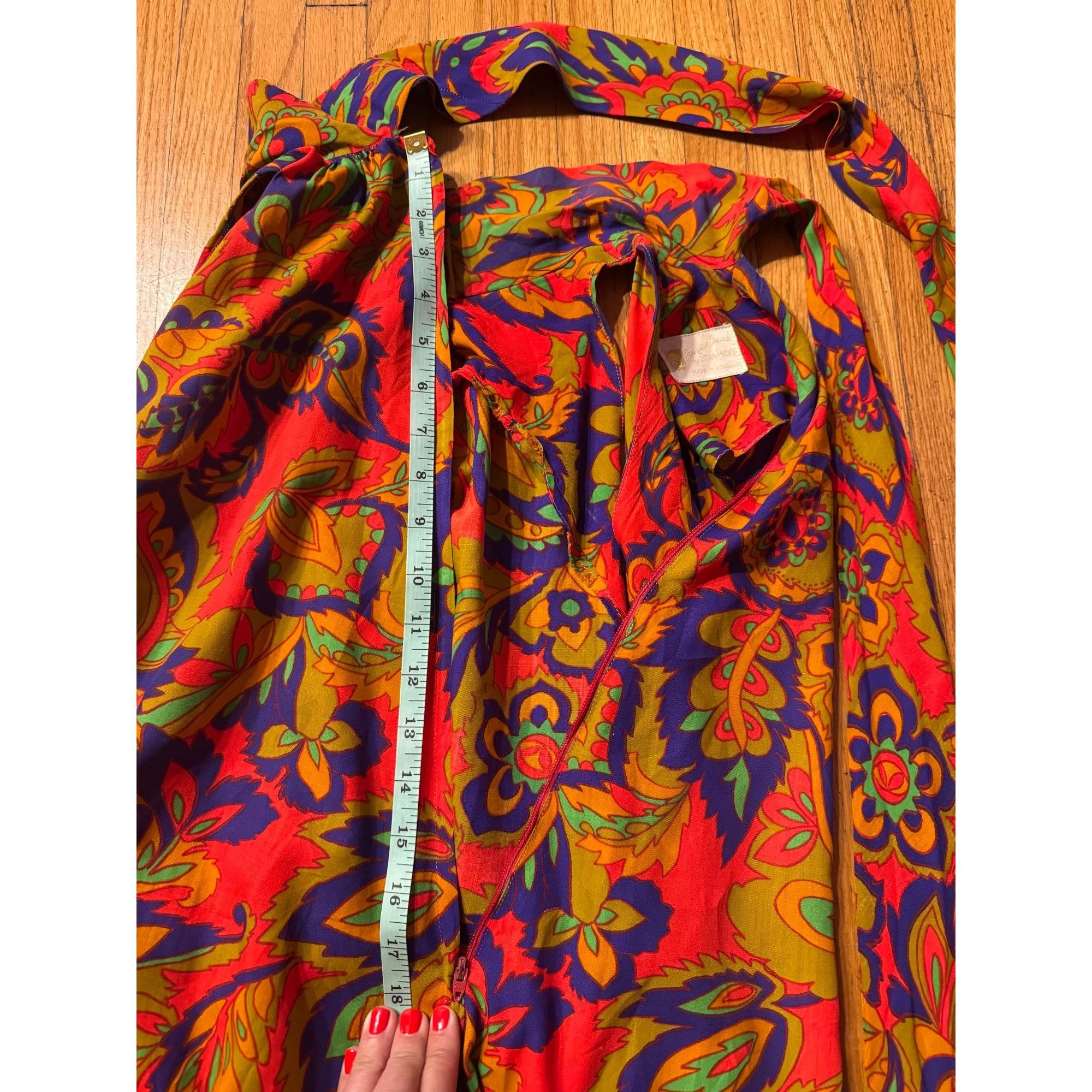 Other Vintage Hawaiian Casuals by Stan Hicks Maxi Dress – Mock Nec Size L / US 10 / IT 46 - 13 Thumbnail