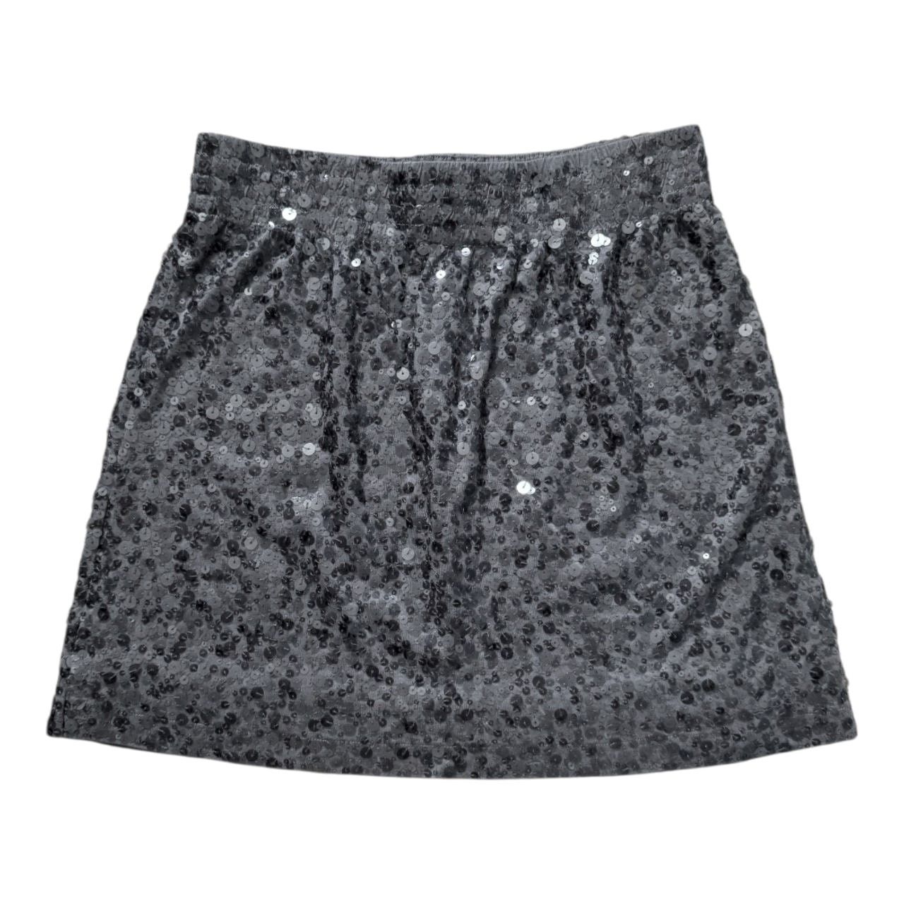 NBDN Nobrandedon Garnet Hill Grey Sequin Skirt | Size S Size 27" / US 4 / IT 40 - 2 Thumbnail