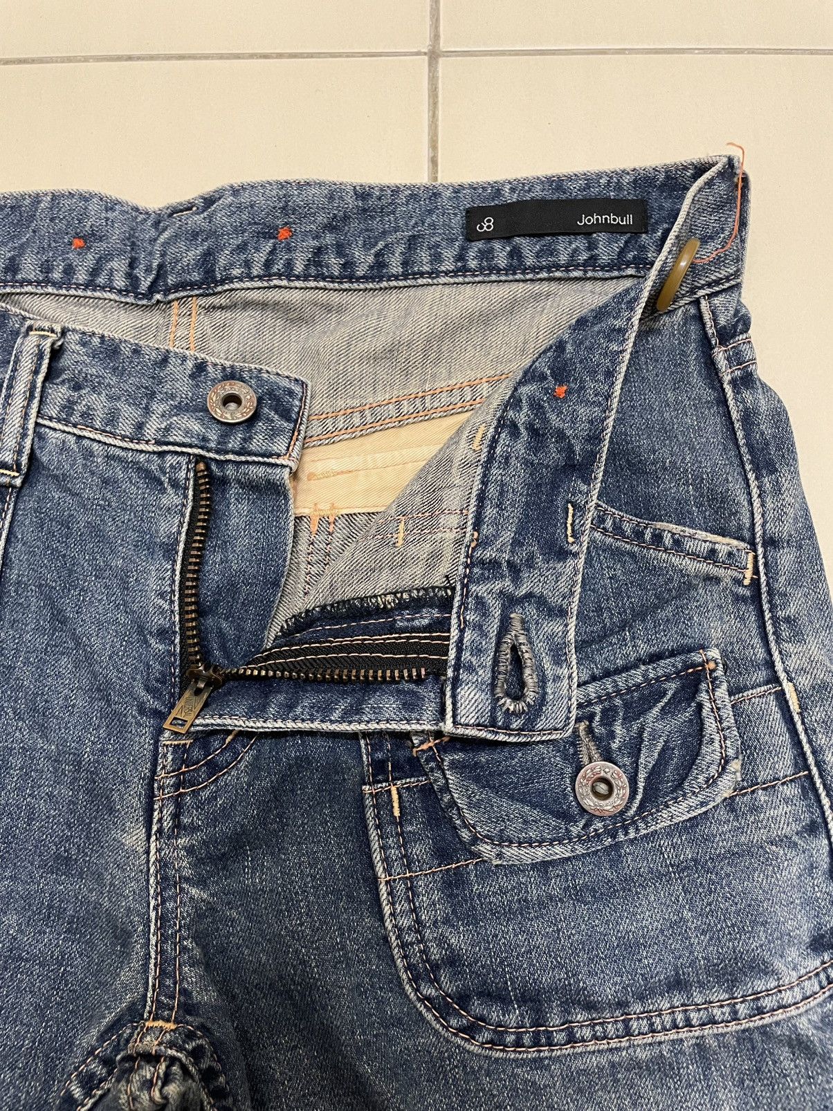 Johnbull × Vintage Johnbull Selvedge Fatigue Jeans Size 32" / US 10 / IT 46 - 8 Thumbnail