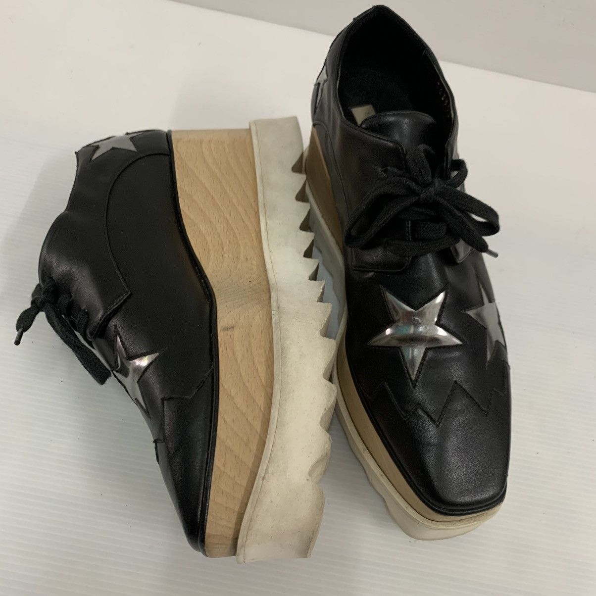Stella McCartney Authentic Stella McCartney Leather Black Shoes Size US 5.5 / IT 35.5 - 7 Thumbnail
