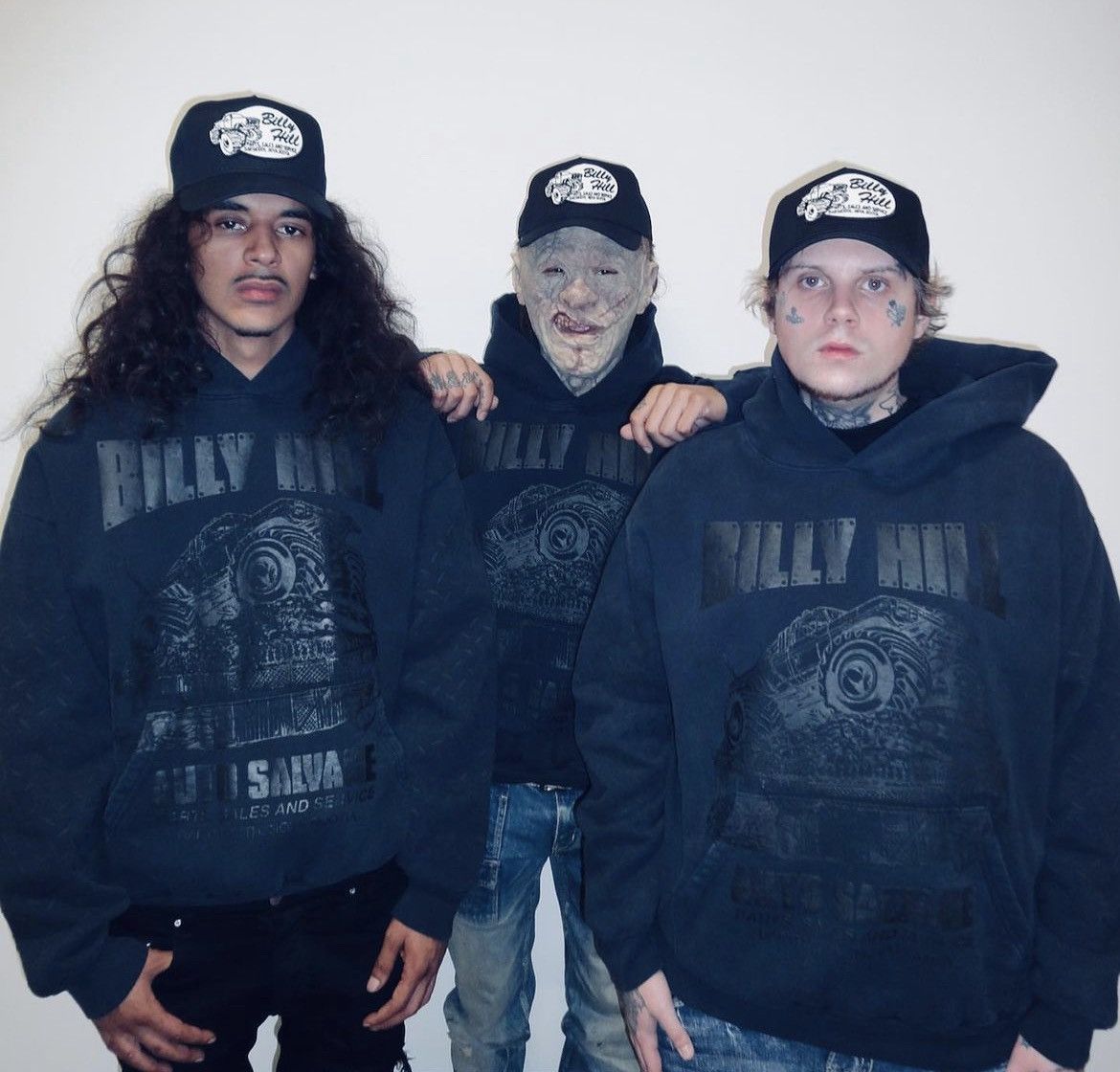 Billy Hill Billy Hill Auto Asylum Diamond Plated Print Hoodie Size XL Size US XL / EU 56 / 4 - 7 Thumbnail