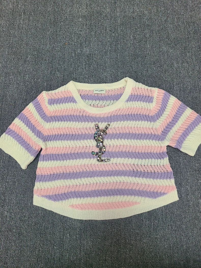 Other YSL Striped Short Sleeve Sweater- Size US M / EU 48-50 / 2 - 1 Thumbnail