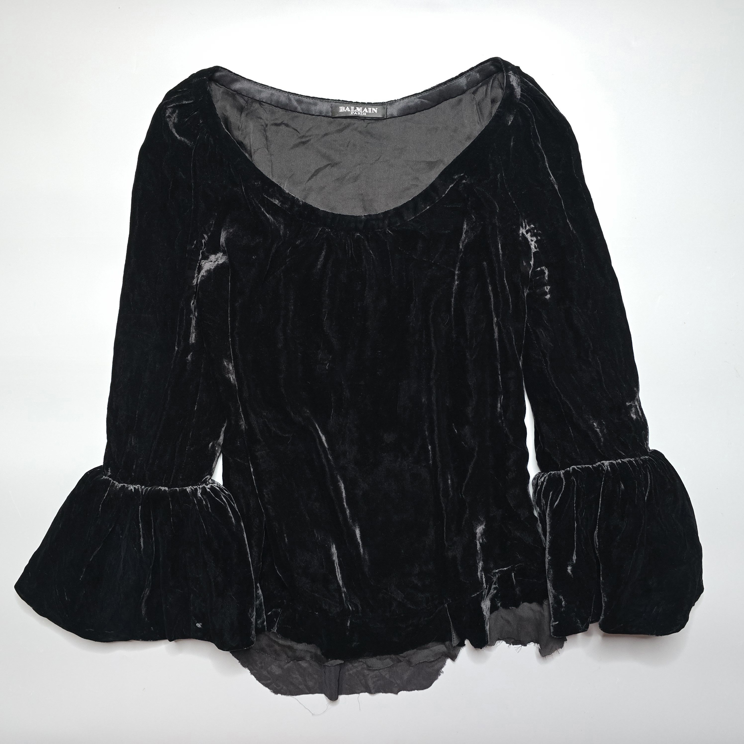 Balmain Balmain by Christophe Decarnin - Velvet Blouse Size XS / US 0-2 / IT 36-38 - 1 Thumbnail