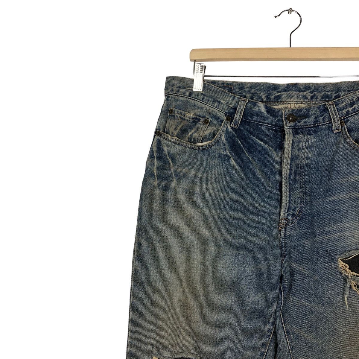 If Six Was Nine 🔥Biker Distressed Denim Jeans Japan Made Size US 34 / EU 50 - 7 Thumbnail