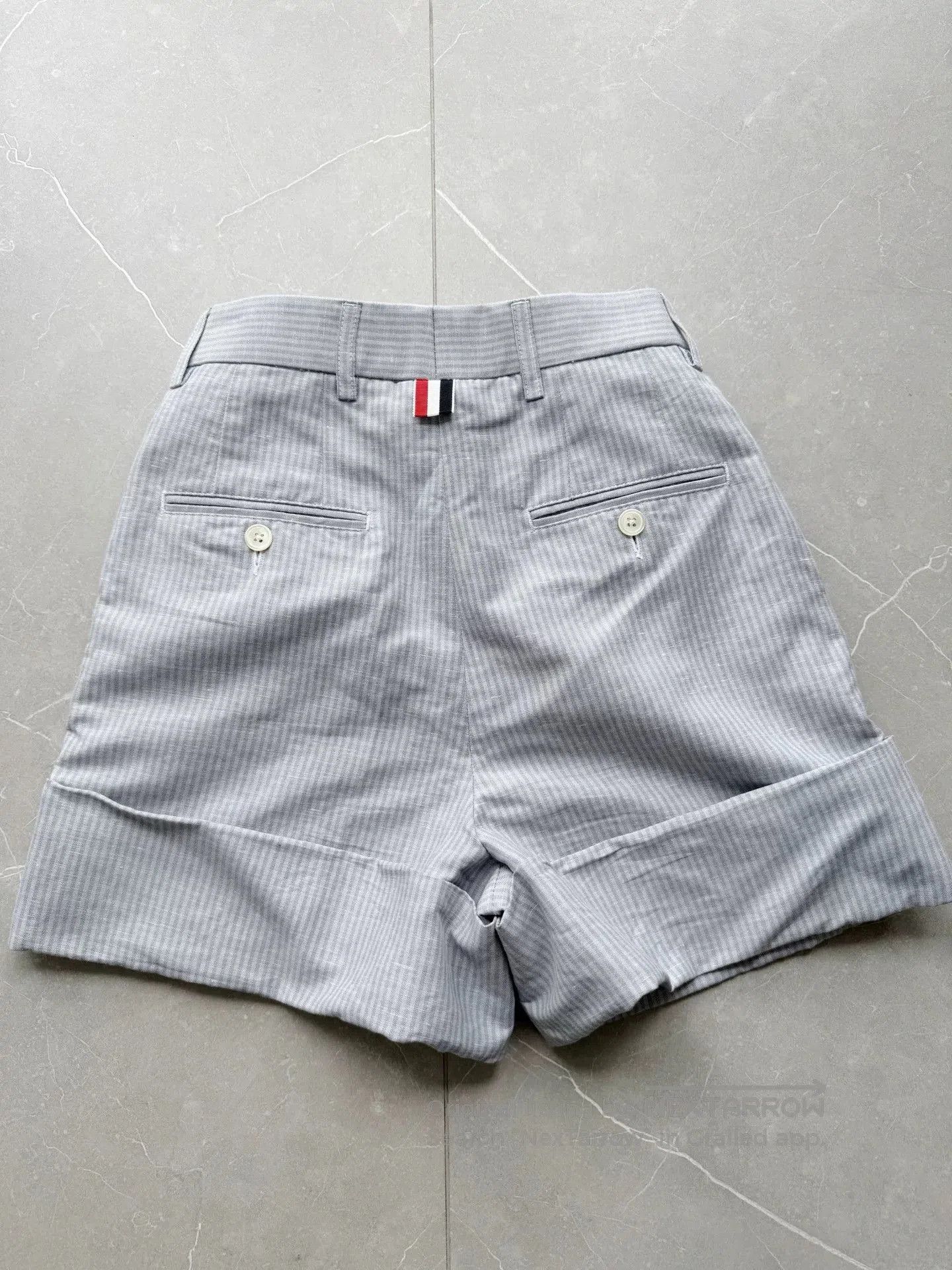 Thom Browne Thom Browne High-Waist Striped Shorts. Size 35" - 3 Thumbnail