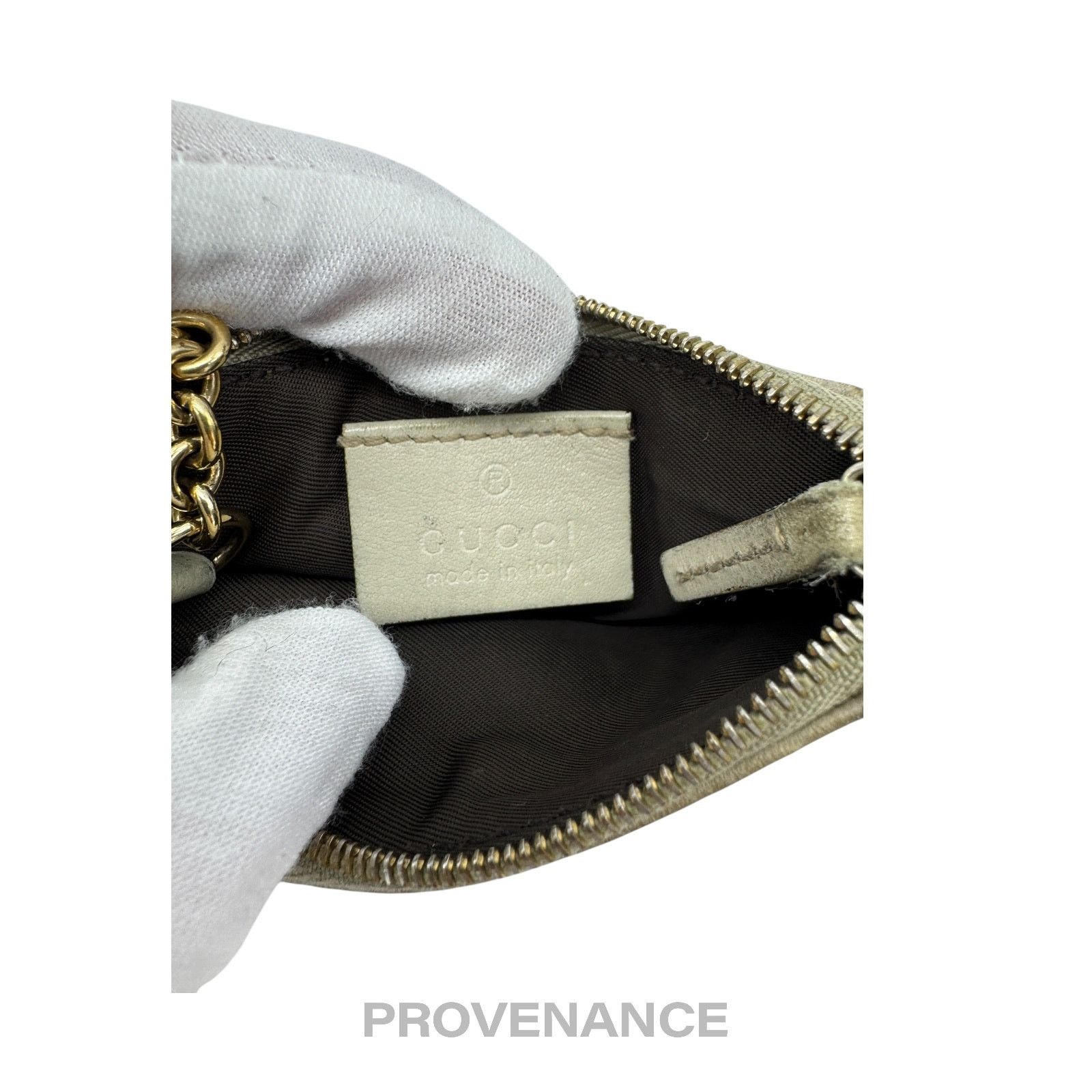 Gucci 🔴 Gucci Key Pouch Cles - Ivory Chalk GG Guccissima Leather Size ONE SIZE - 7 Thumbnail