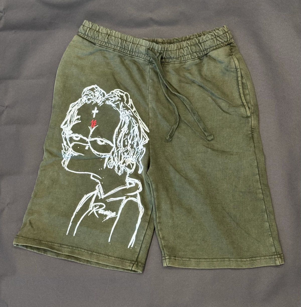 Revenge × Trippie Redd NEW Revenge x Trippie Redd Bart Shorts Green Size Small Size US 28 / EU 44 - 2 Thumbnail