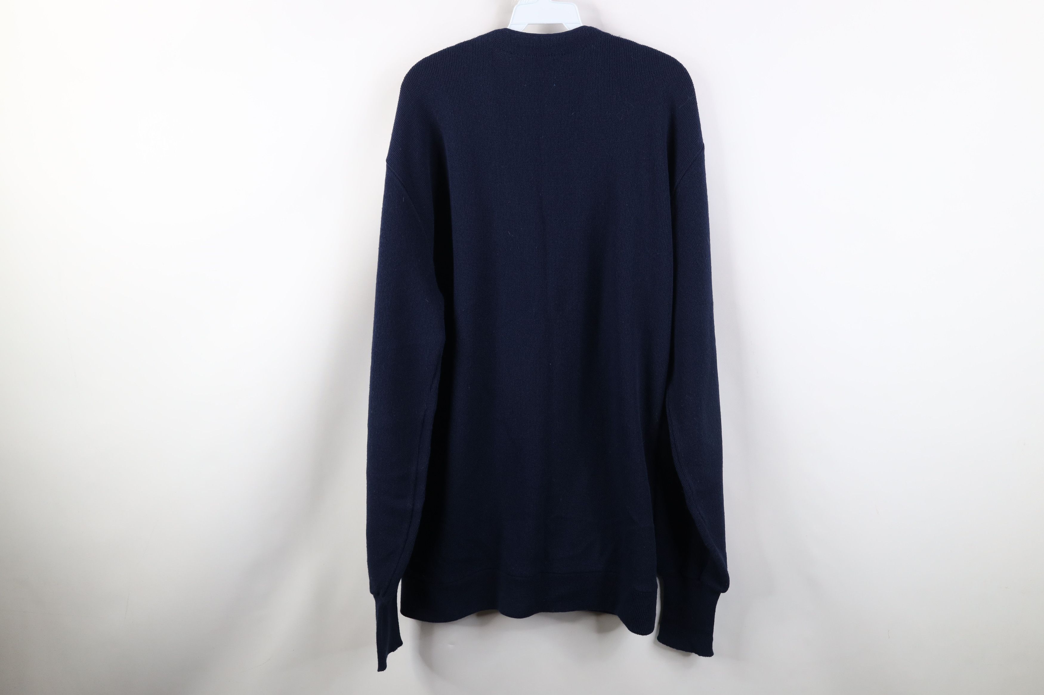 Vintage Vintage 70s Streetwear Cobain Cardigan Sweater Navy Blue Size US XXL / EU 58 / 5 - 10 Thumbnail