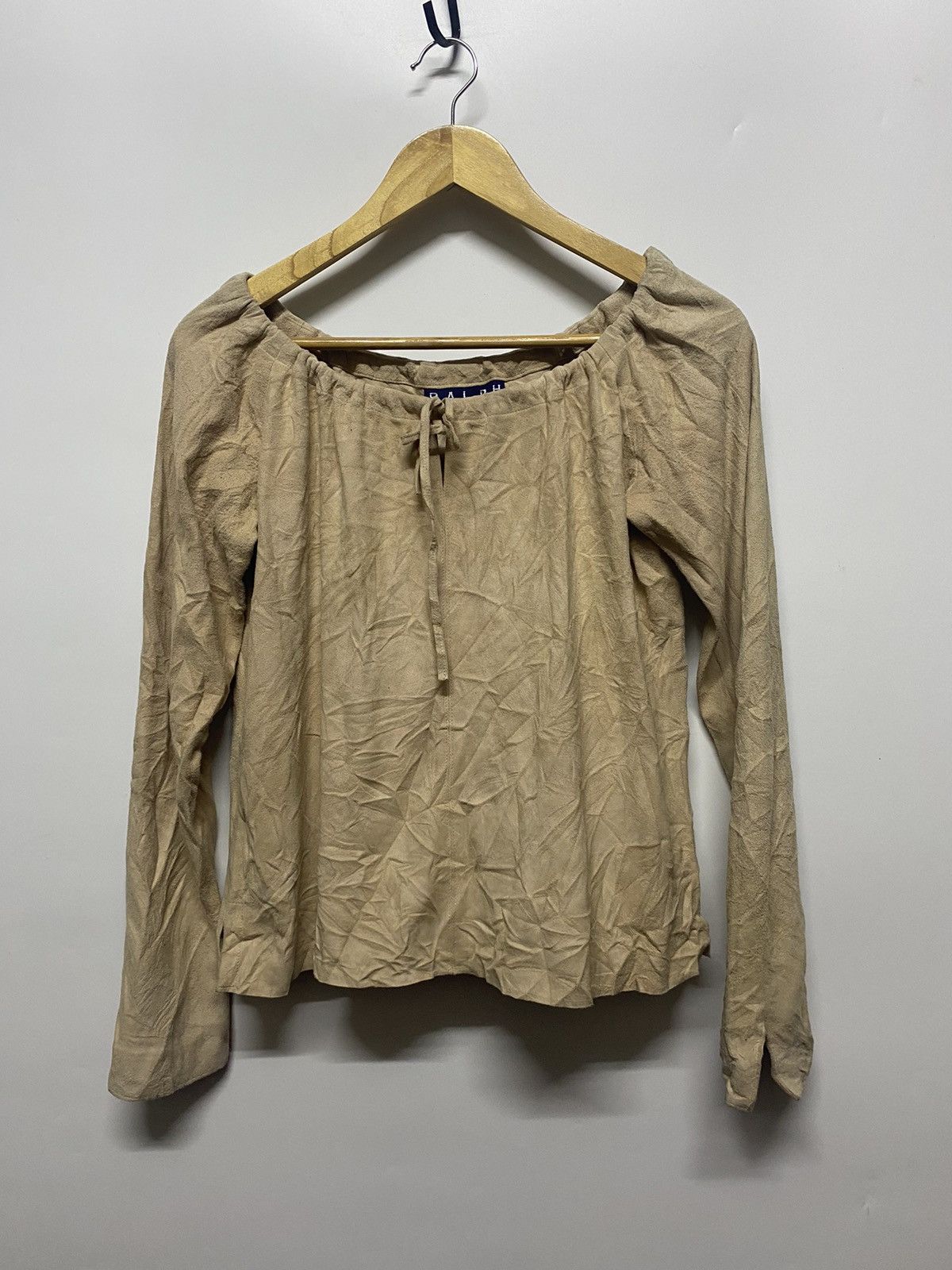 Designer × Polo Ralph Lauren × Ralph Lauren Lauren Ralph Lauren Ribbed Round Neck Long Sleeve Blouse Size M / US 6-8 / IT 42-44 - 1 Thumbnail